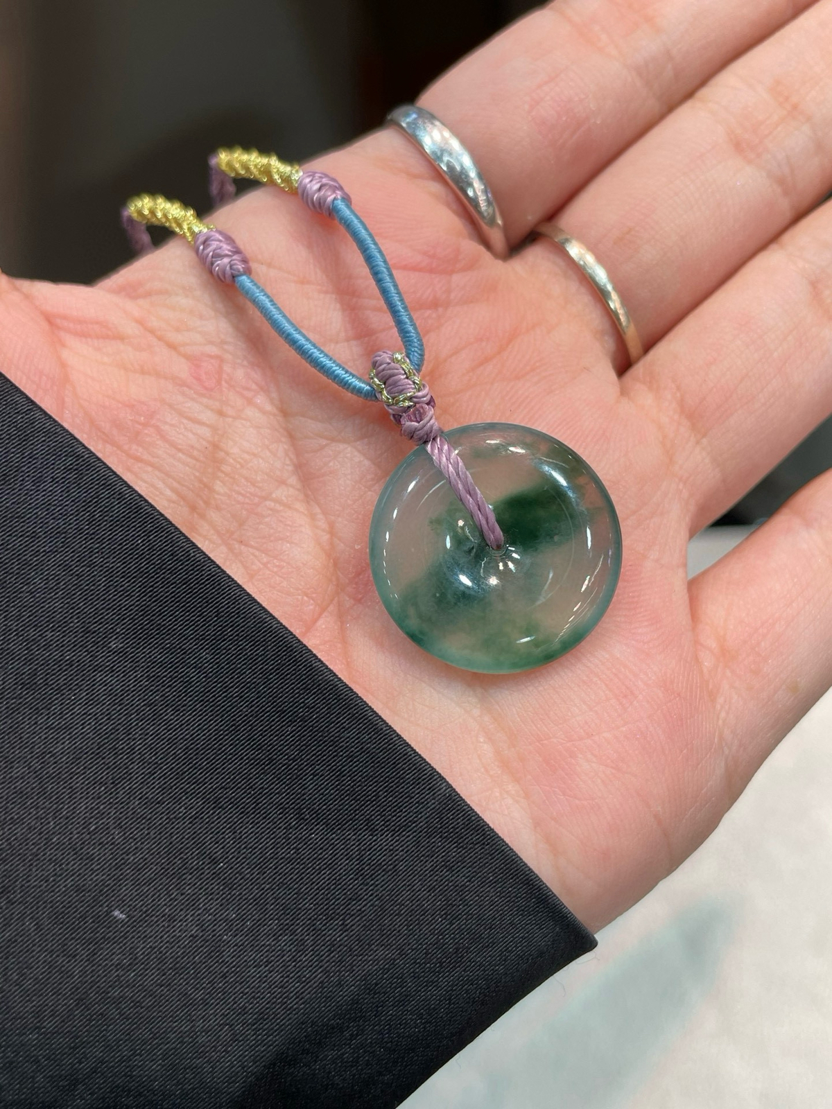 冰晴 飘花 平安扣吊坠