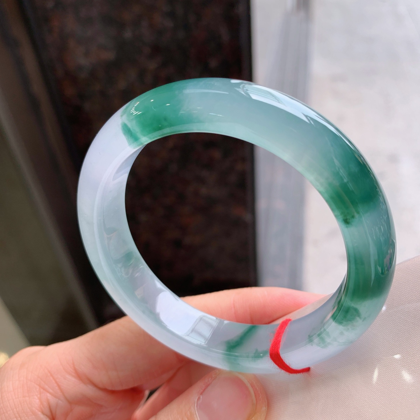 2#正圈高冰飘花 无瑕 尺寸：55/11.7/8.7 ！起荧光