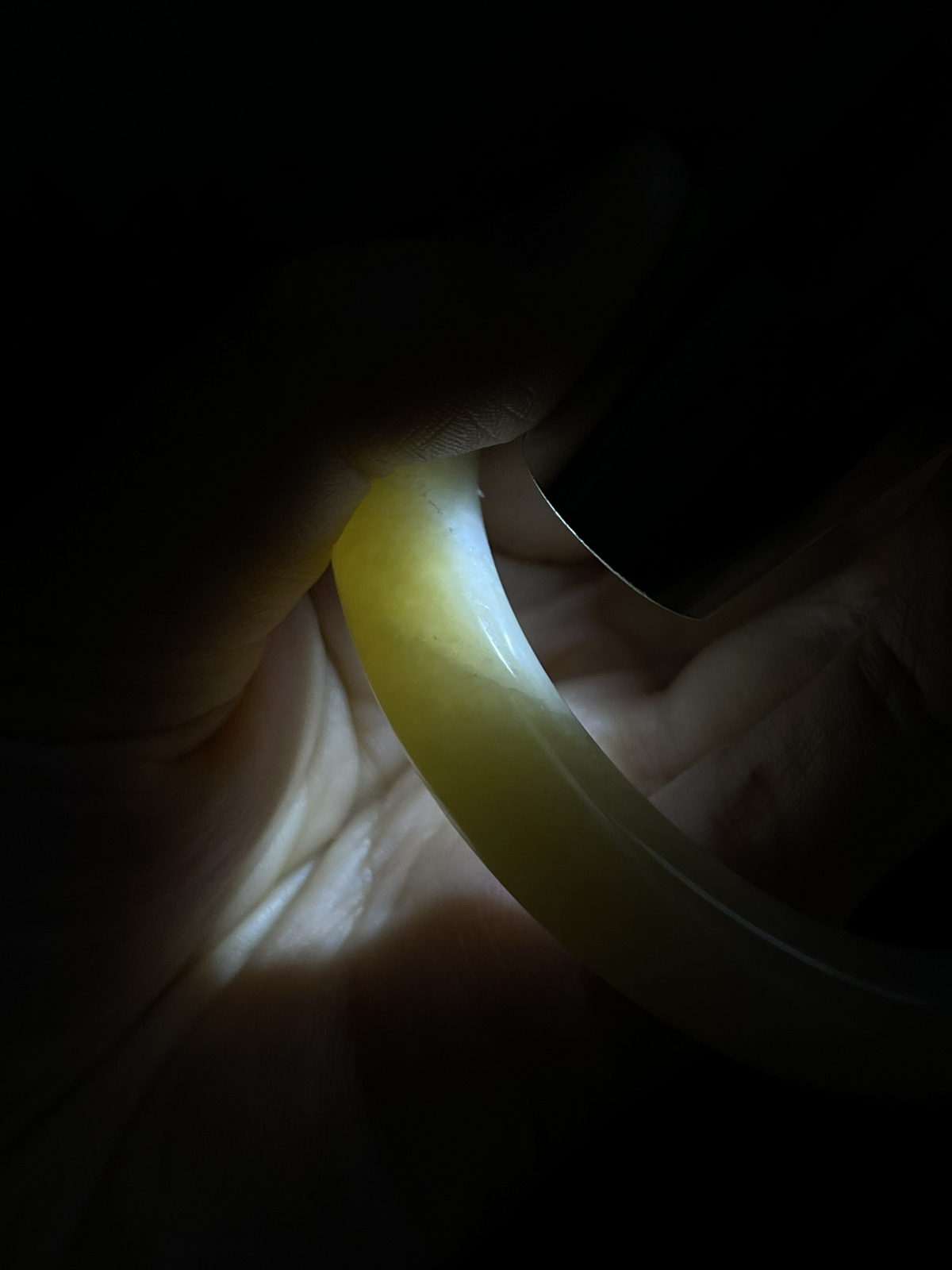 圆镯55圈口，和田玉手镯