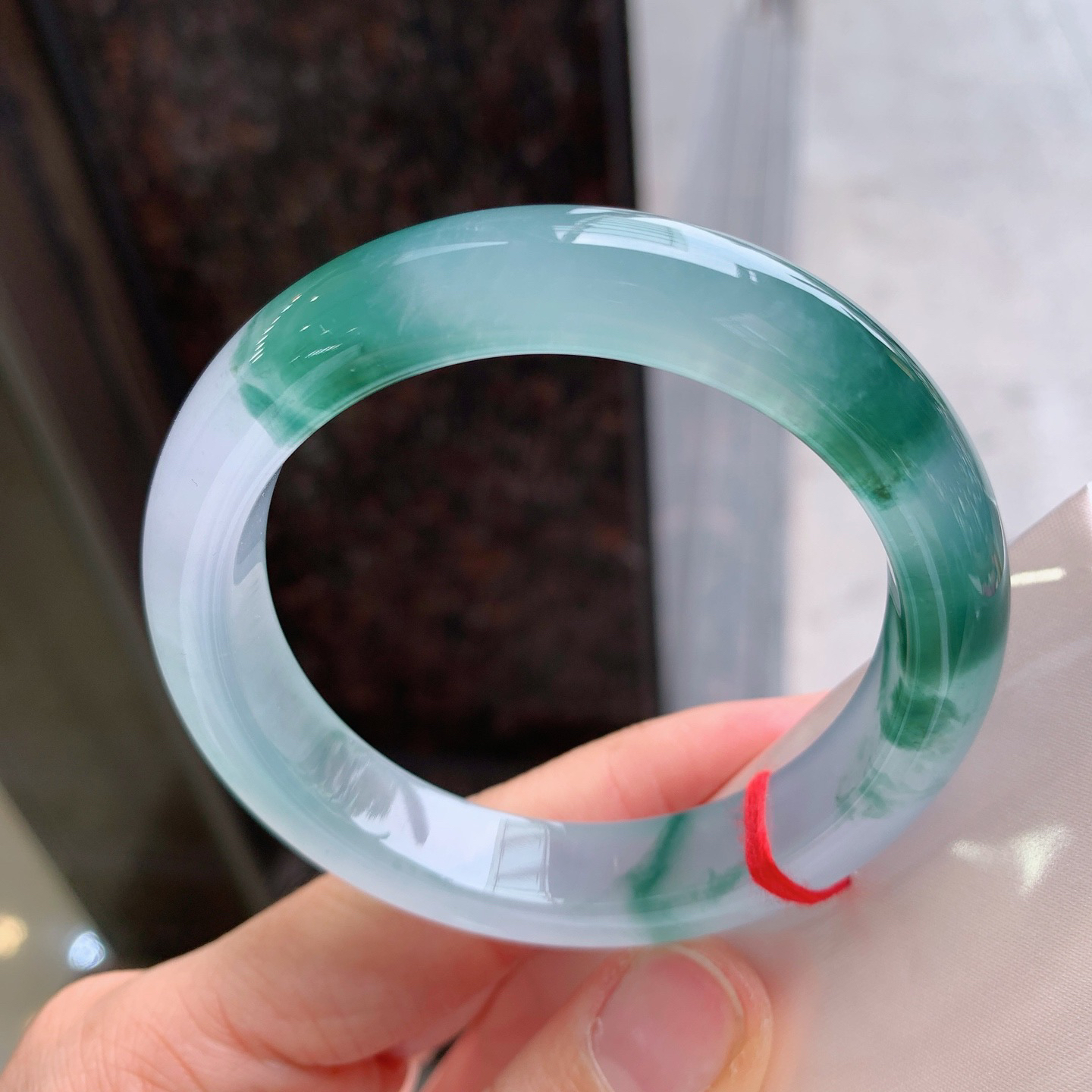 2#正圈高冰飘花 无瑕 尺寸：55/11.7/8.7 ！起荧光