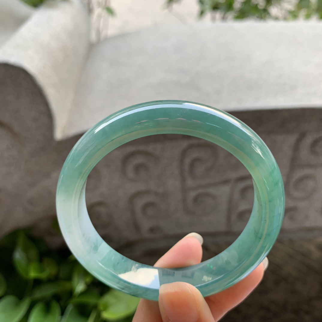 圈口 57-12.8-8.3【冰蓝正圈手镯】正圈57 58可戴