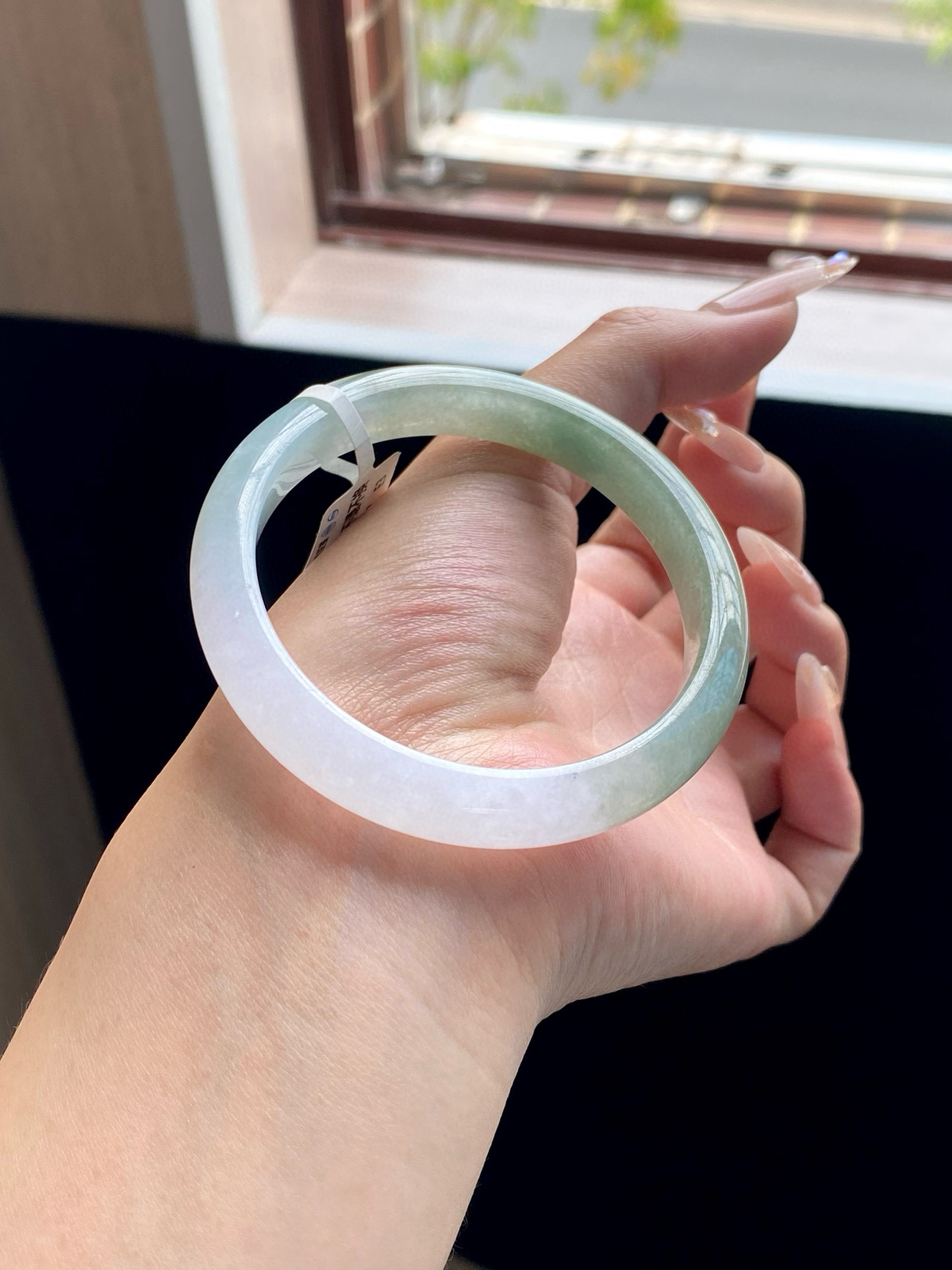 湖水绿半山水窄条正圈成品（细纹不扣）

⭕️57-10-7.6