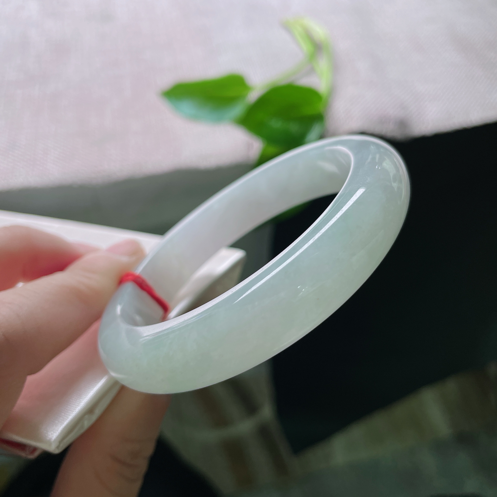 56.4/12.2/8.3，淡绿底正圈，种老水足，戴在腕上，连风的呼吸都变得更轻软了。