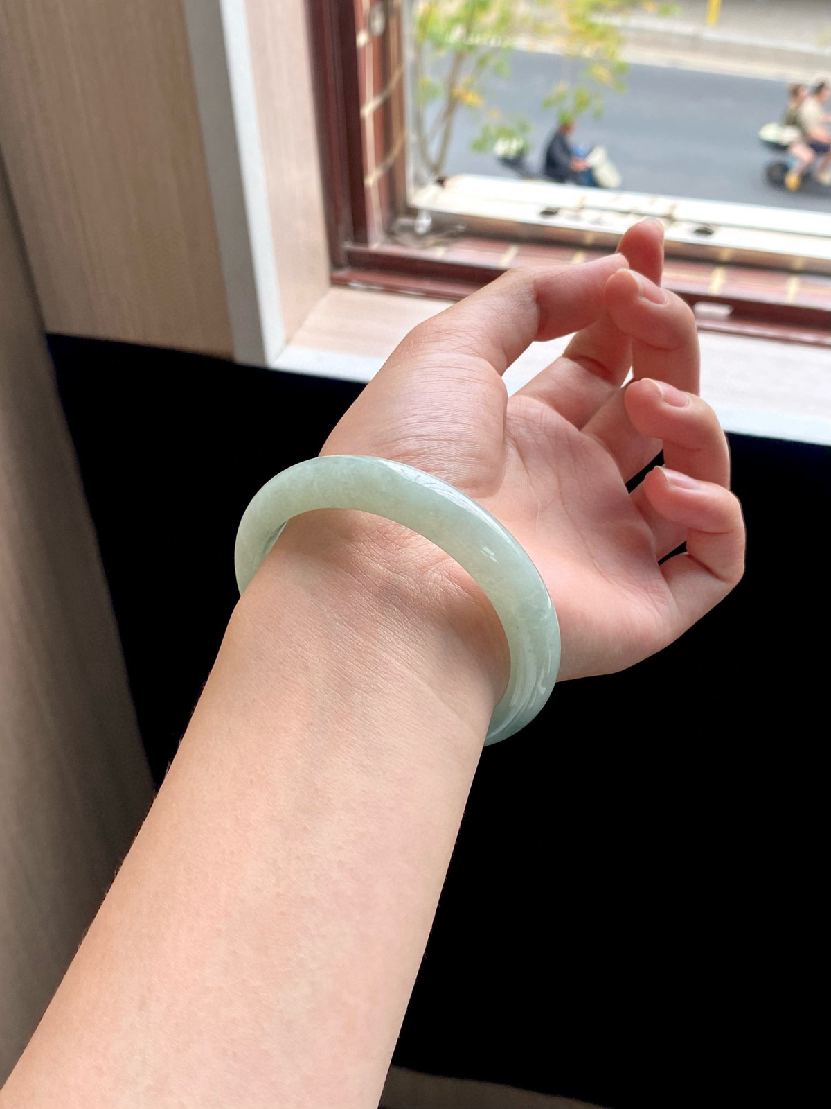 冰油青半山水正圈成品（无纹裂）

⭕️58-12-8