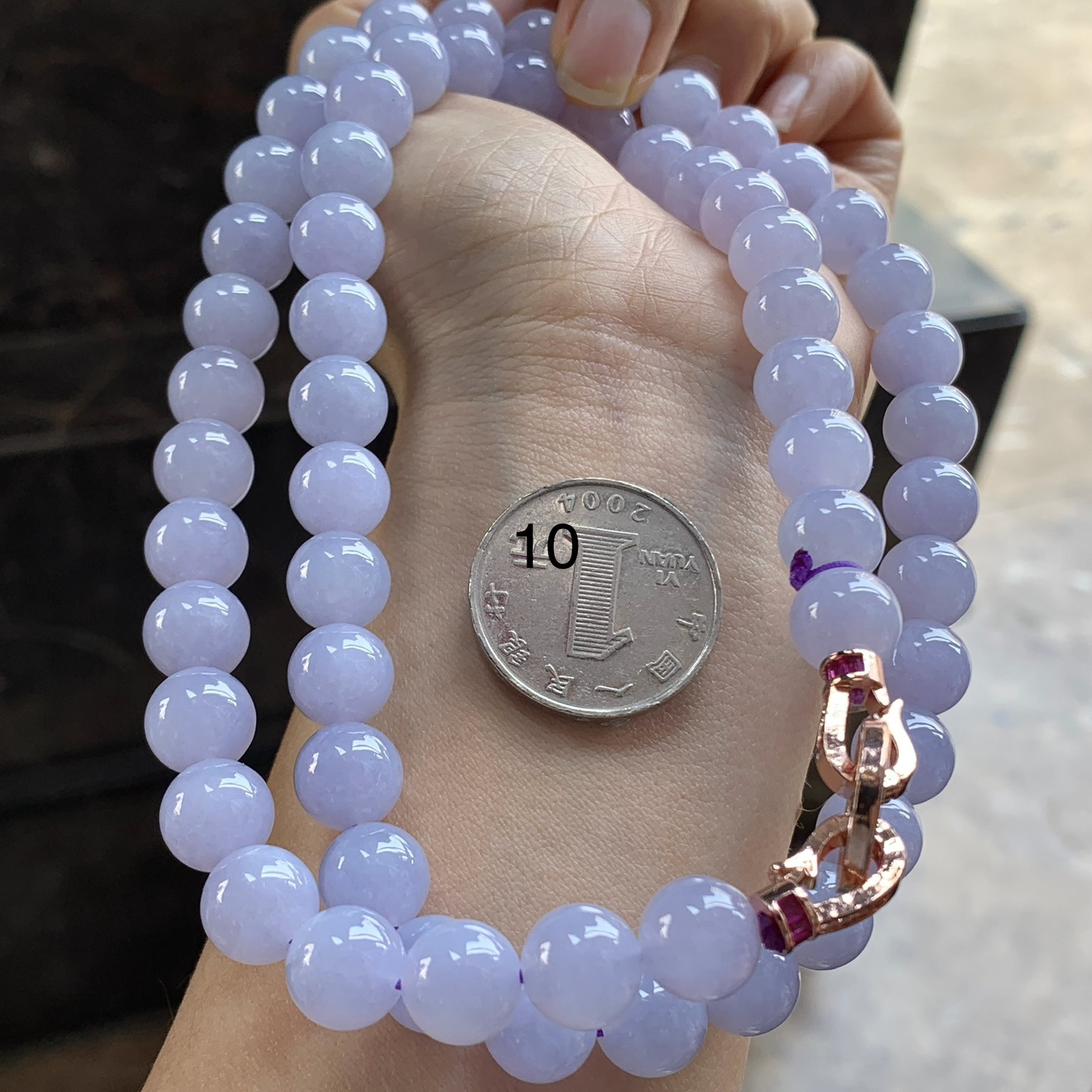 紫罗兰珠链^_^鲜艳 玉质温润