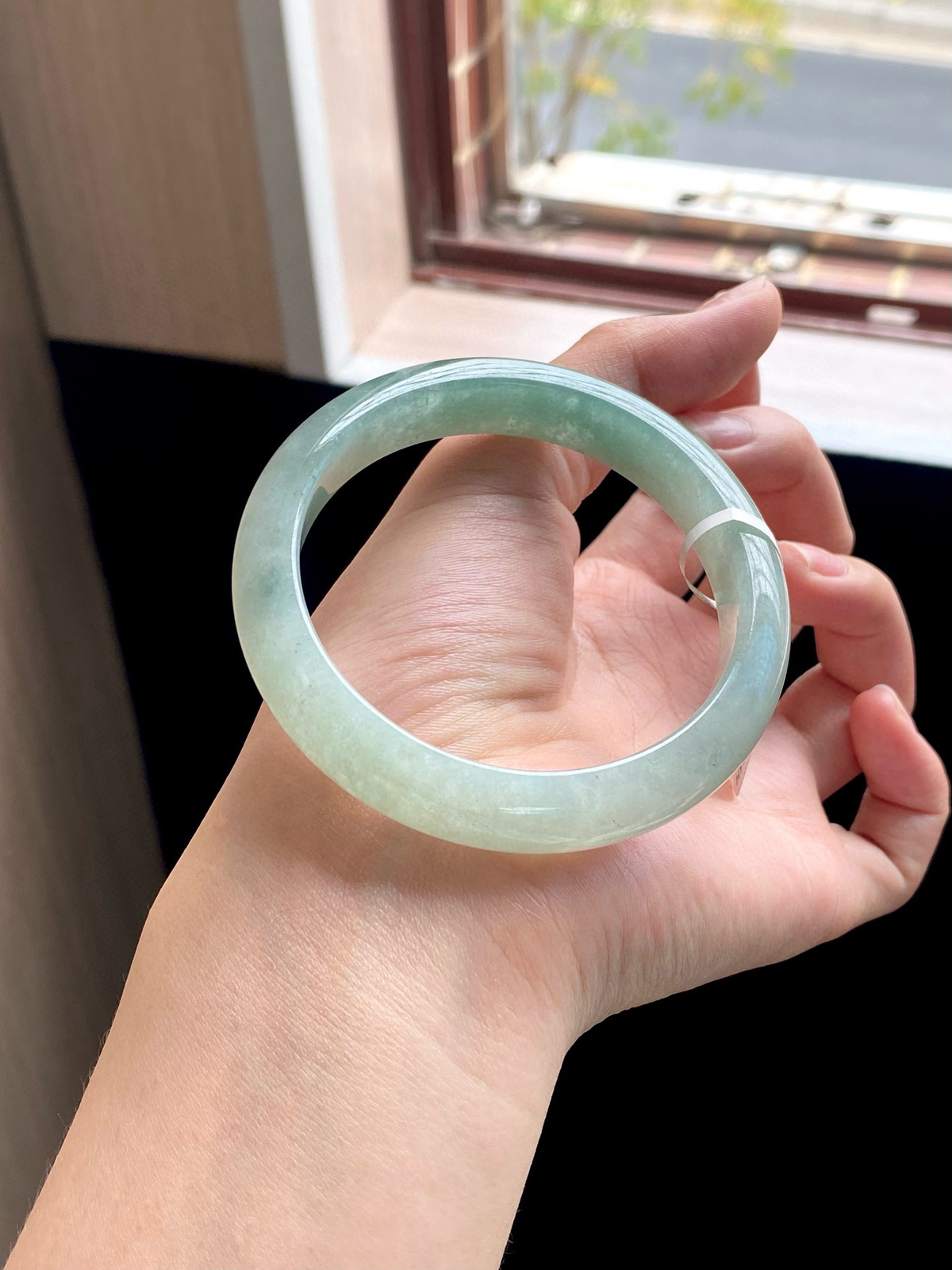 冰油青半山水正圈成品（无纹裂）

⭕️58-12-8