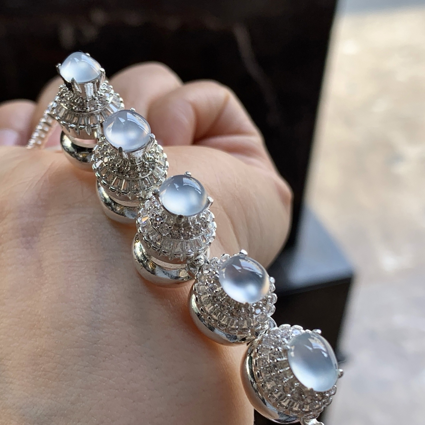 冰种戒面^_^透亮 水润 铜拖