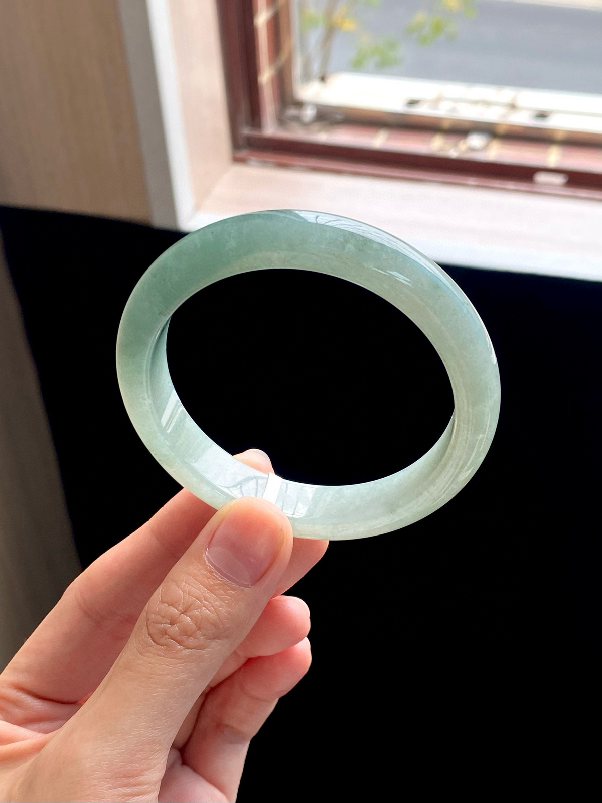 冰油青半山水正圈成品（无纹裂）

⭕️58-12-8