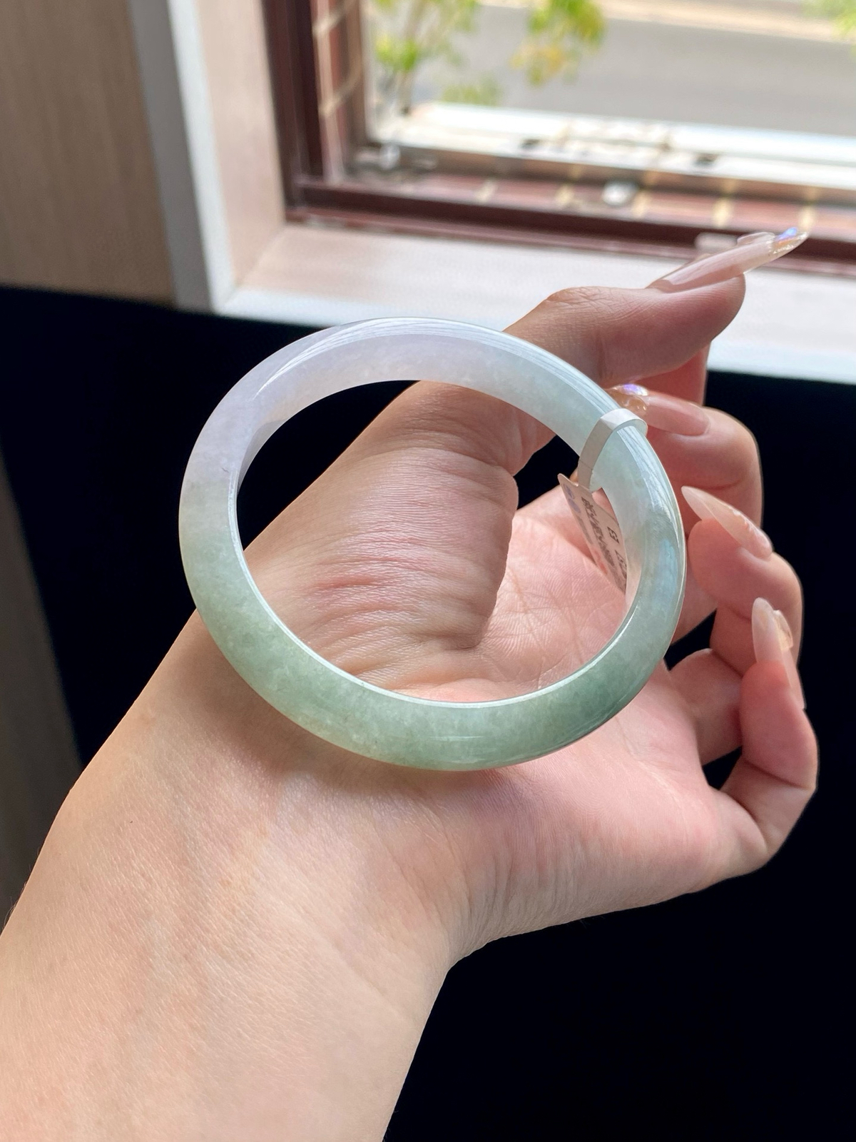 湖水绿半山水窄条正圈成品（细纹不扣）

⭕️57-10-7.6