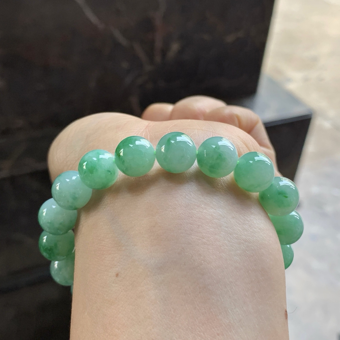 绿花手串^_^颜色好看