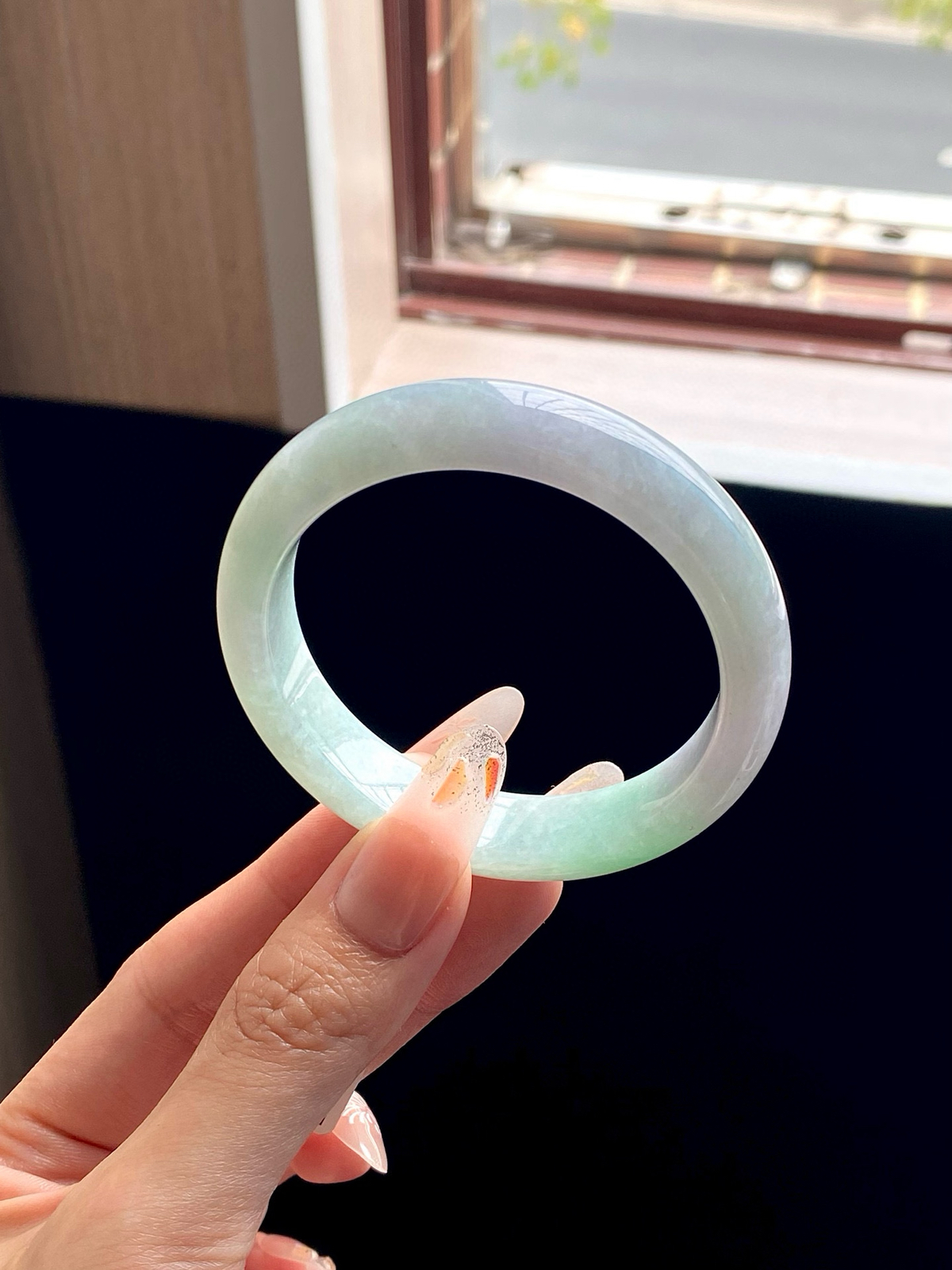 果绿白底青正圈成品（无纹裂）

⭕️54.5-13-8