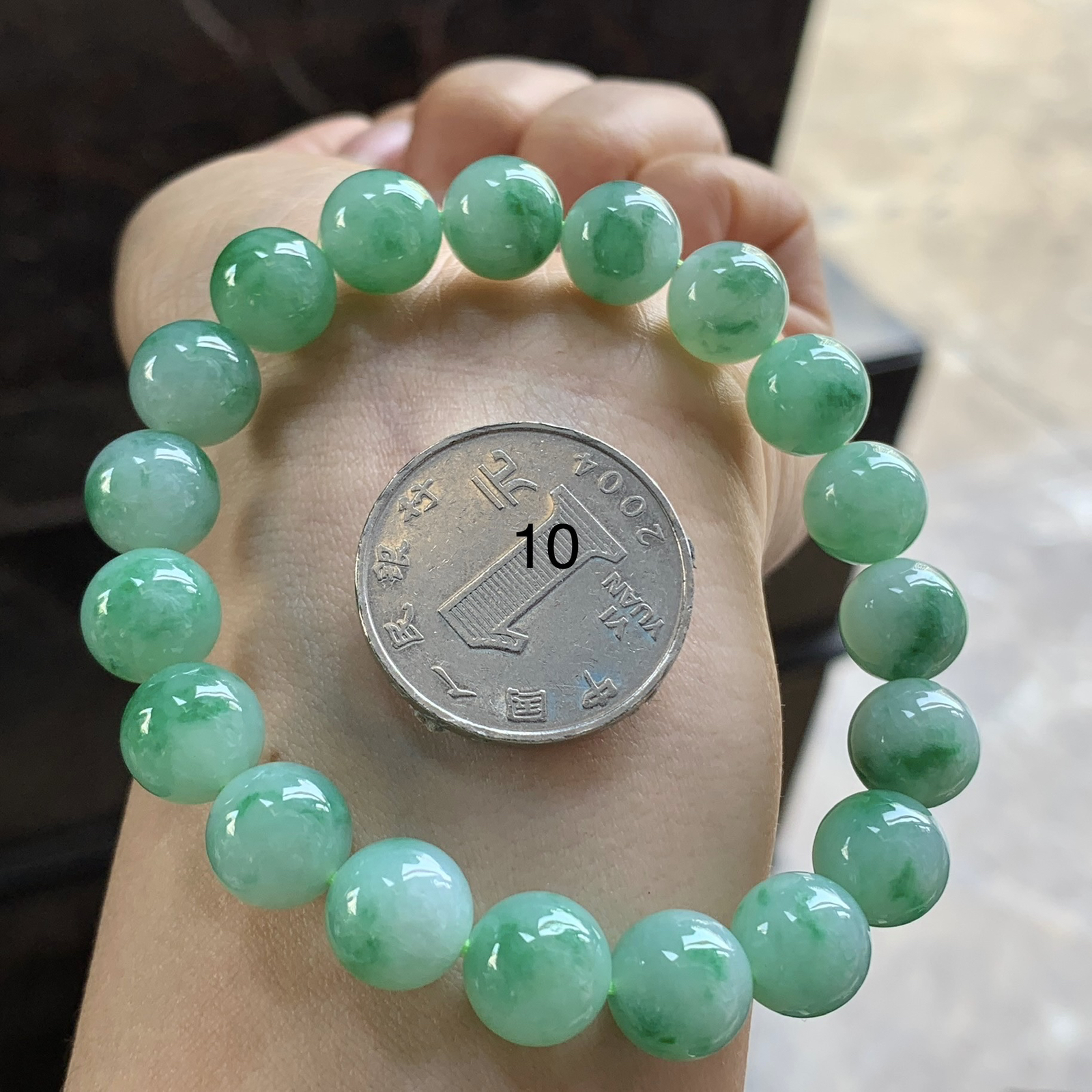 绿花手串^_^颜色好看