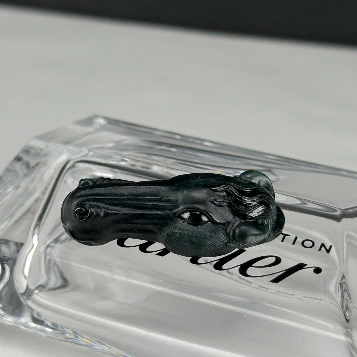 精品墨翠马头吊坠 种好色正 黑度好 油性十足  尺寸38.8