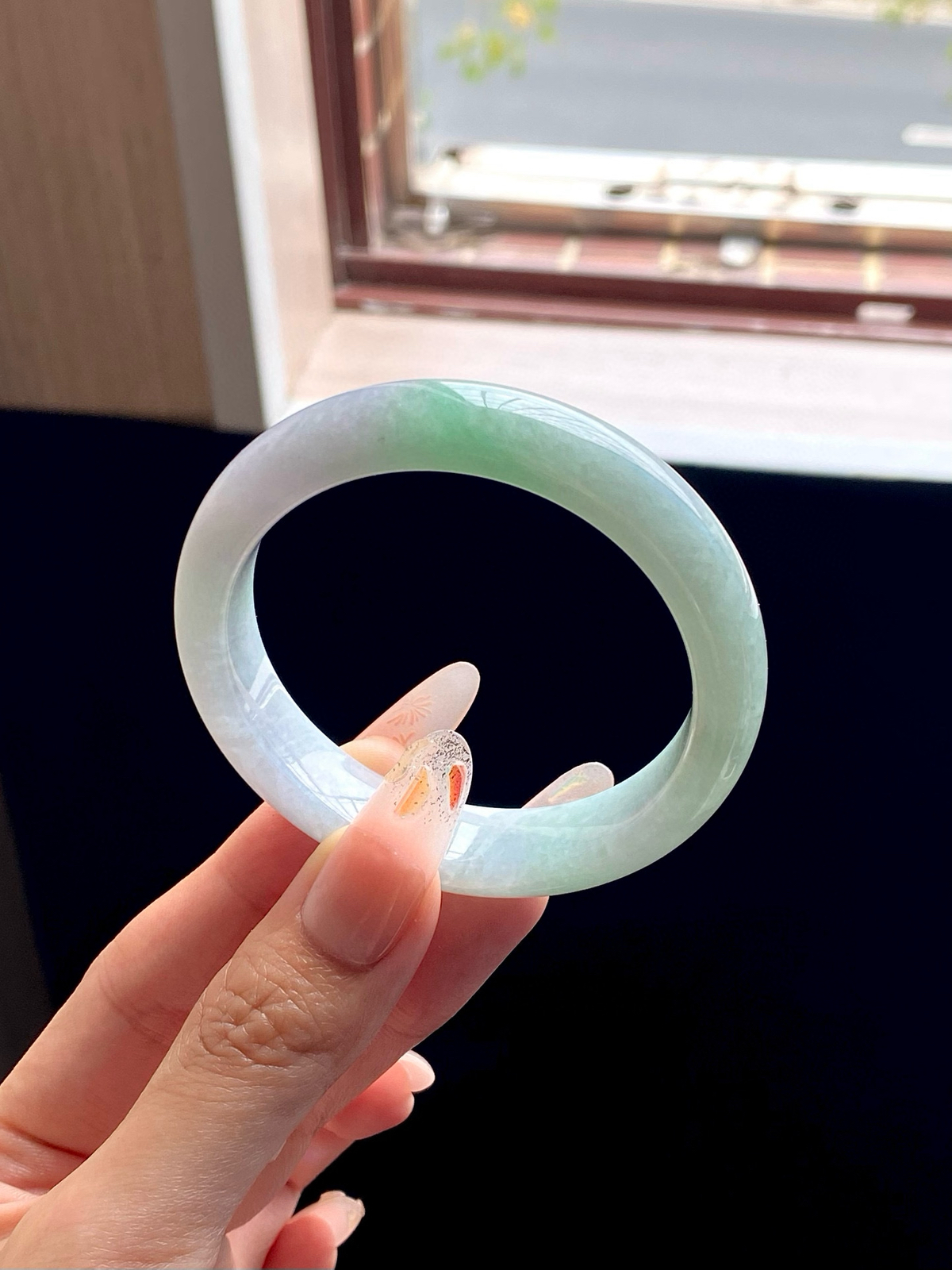 果绿白底青正圈成品（无纹裂）

⭕️54.5-13-8