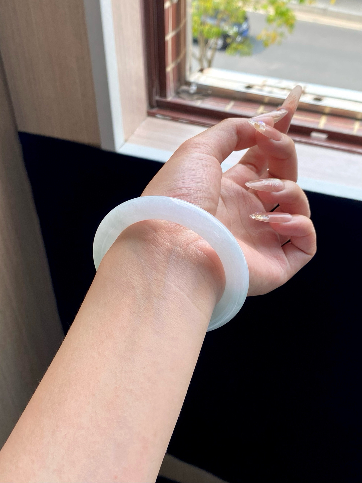 晴绿半山水圆条成品（内侧细纹不扣）

⭕️56.2-10.5-10.6