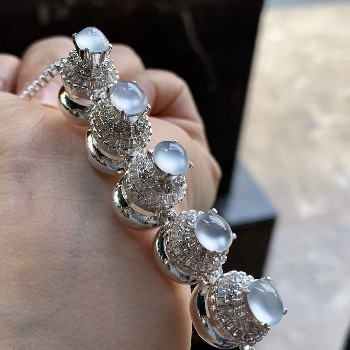 冰种戒面^_^透亮 水润 铜拖