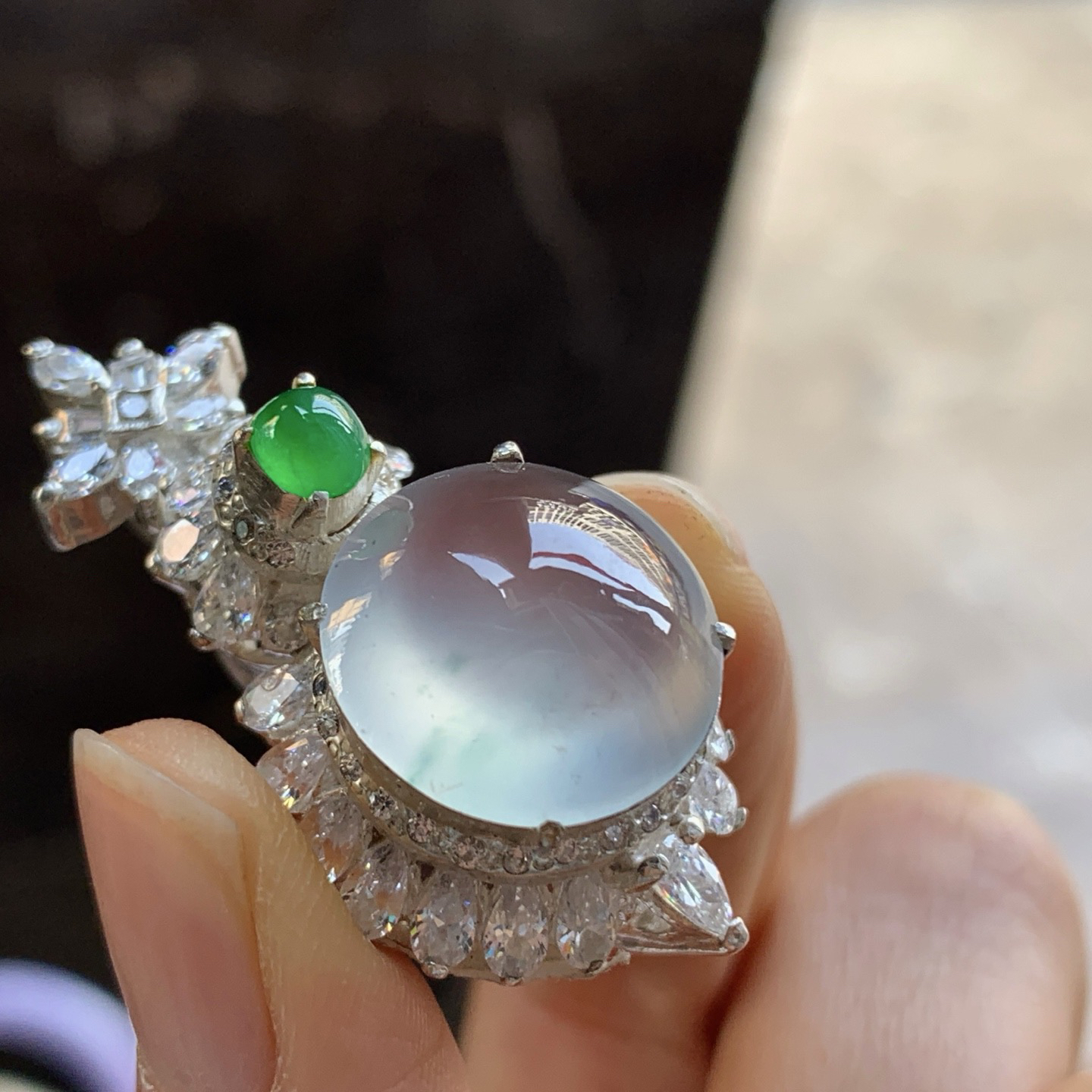 高冰戒面^_^透亮水润