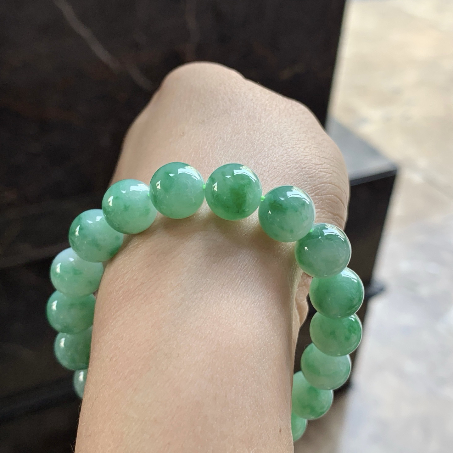 绿花手串^_^颜色好看