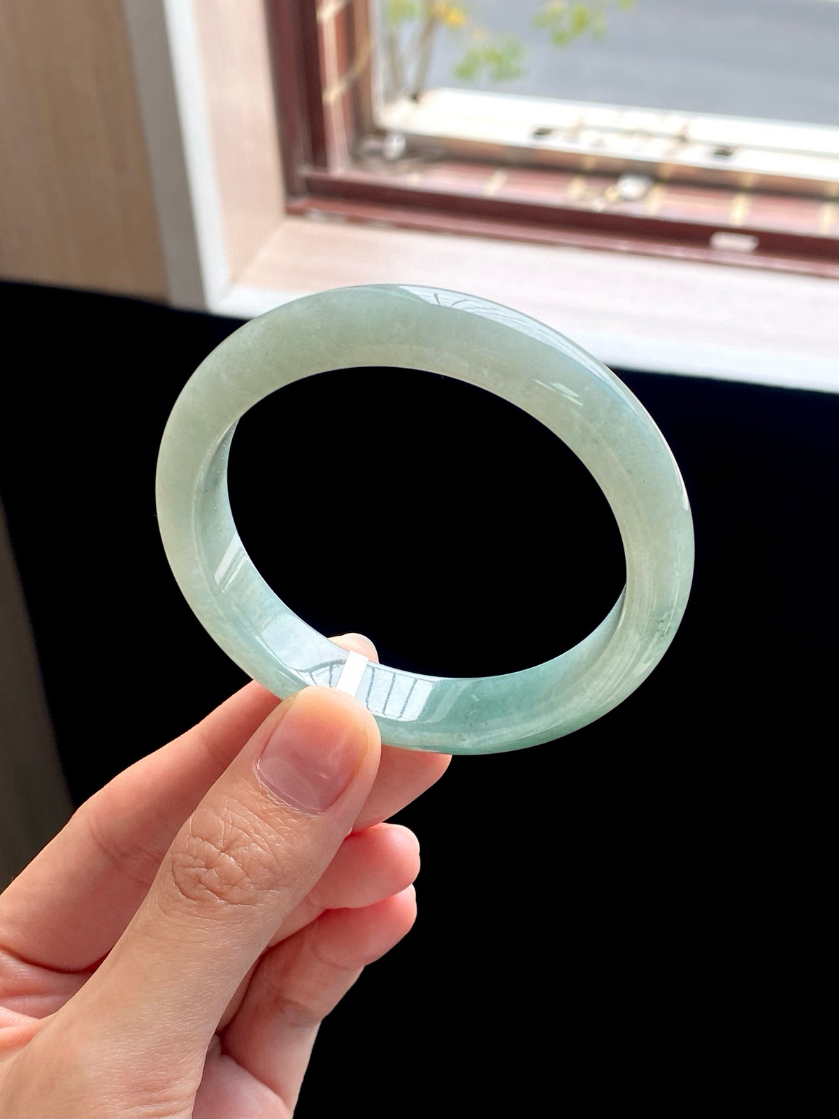 冰油青半山水正圈成品（无纹裂）

⭕️58-12-8