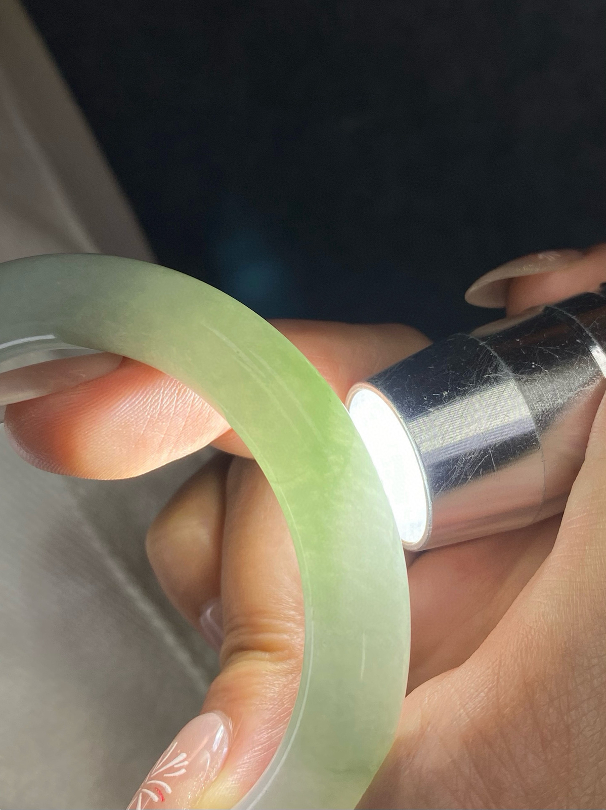 晴绿半山水圆条成品（内侧细纹不扣）

⭕️56.2-10.5-10.6