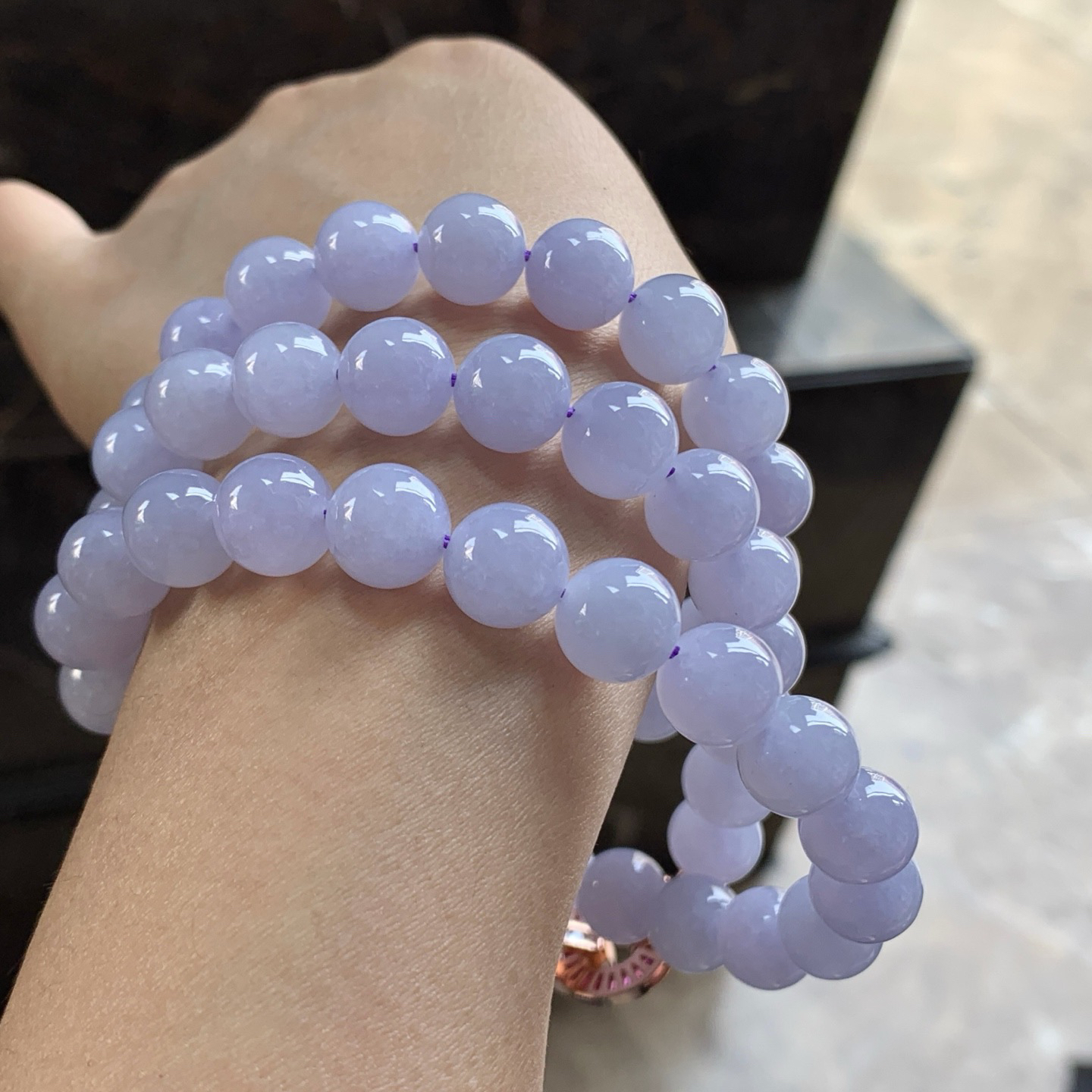 紫罗兰珠链^_^鲜艳 玉质温润