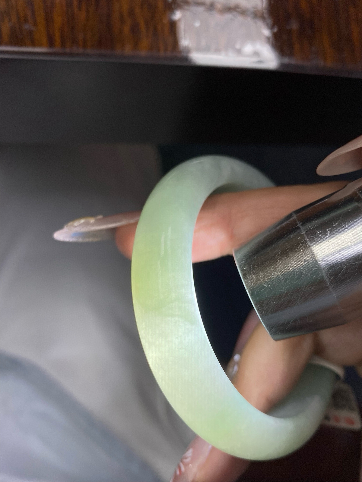 冰晴绿果绿正圈成品（细纹不扣）
有棉团
⭕️53.5-12.4-8