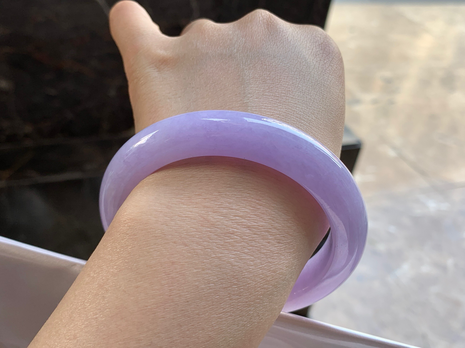 59.5-12.5-10

紫罗兰手镯^_^大圈 鲜艳 玉质温润