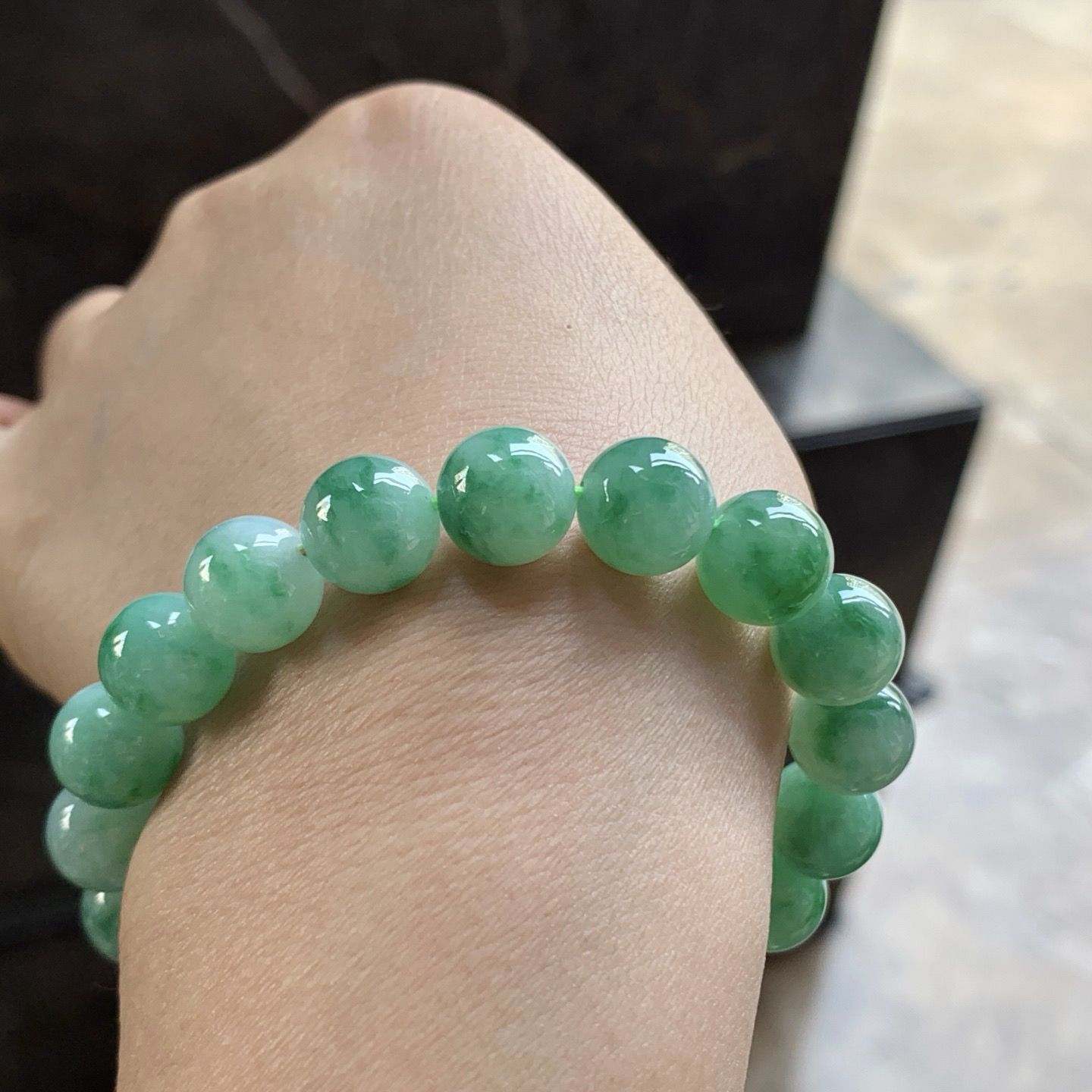 绿花手串^_^颜色好看