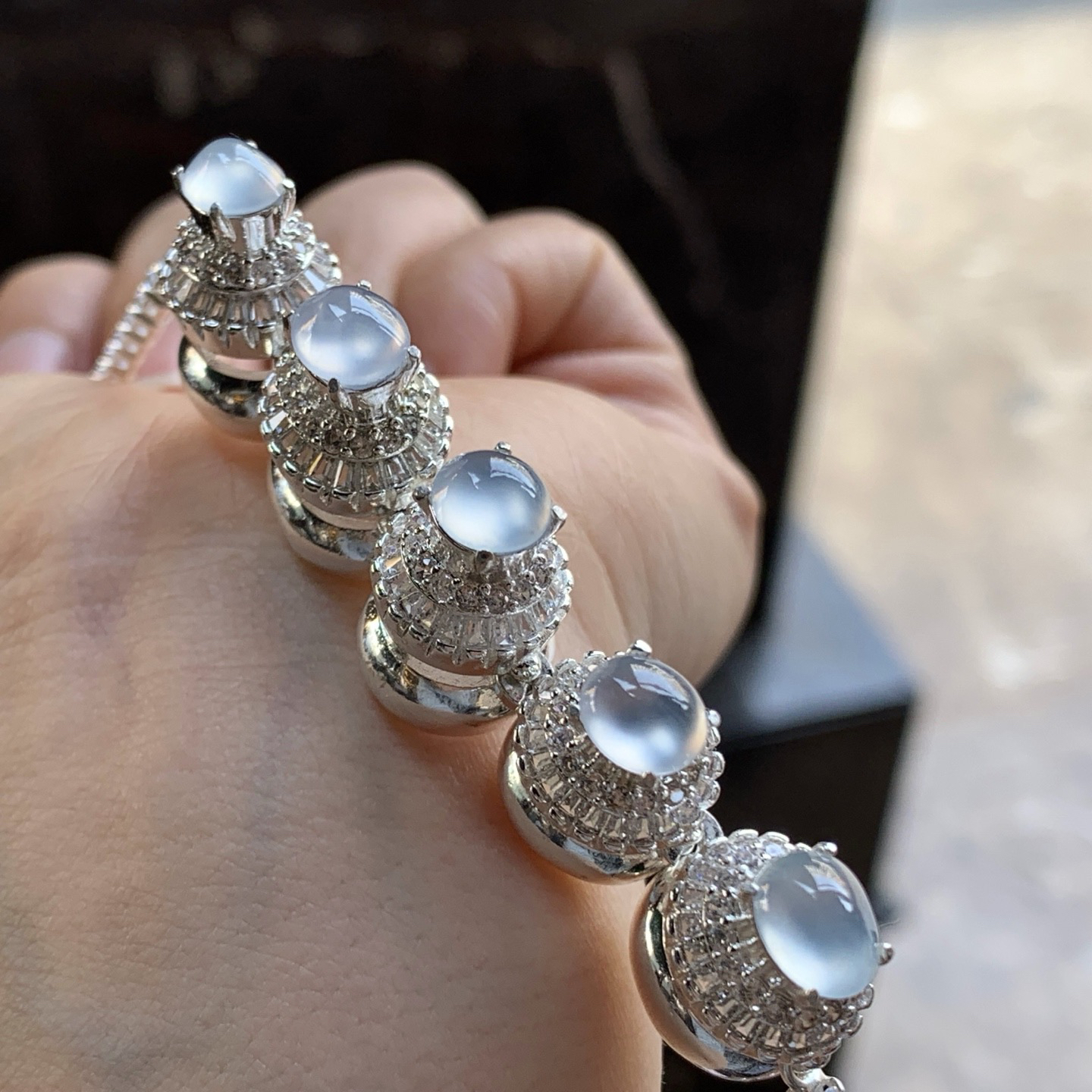 冰种戒面^_^透亮 水润 铜拖