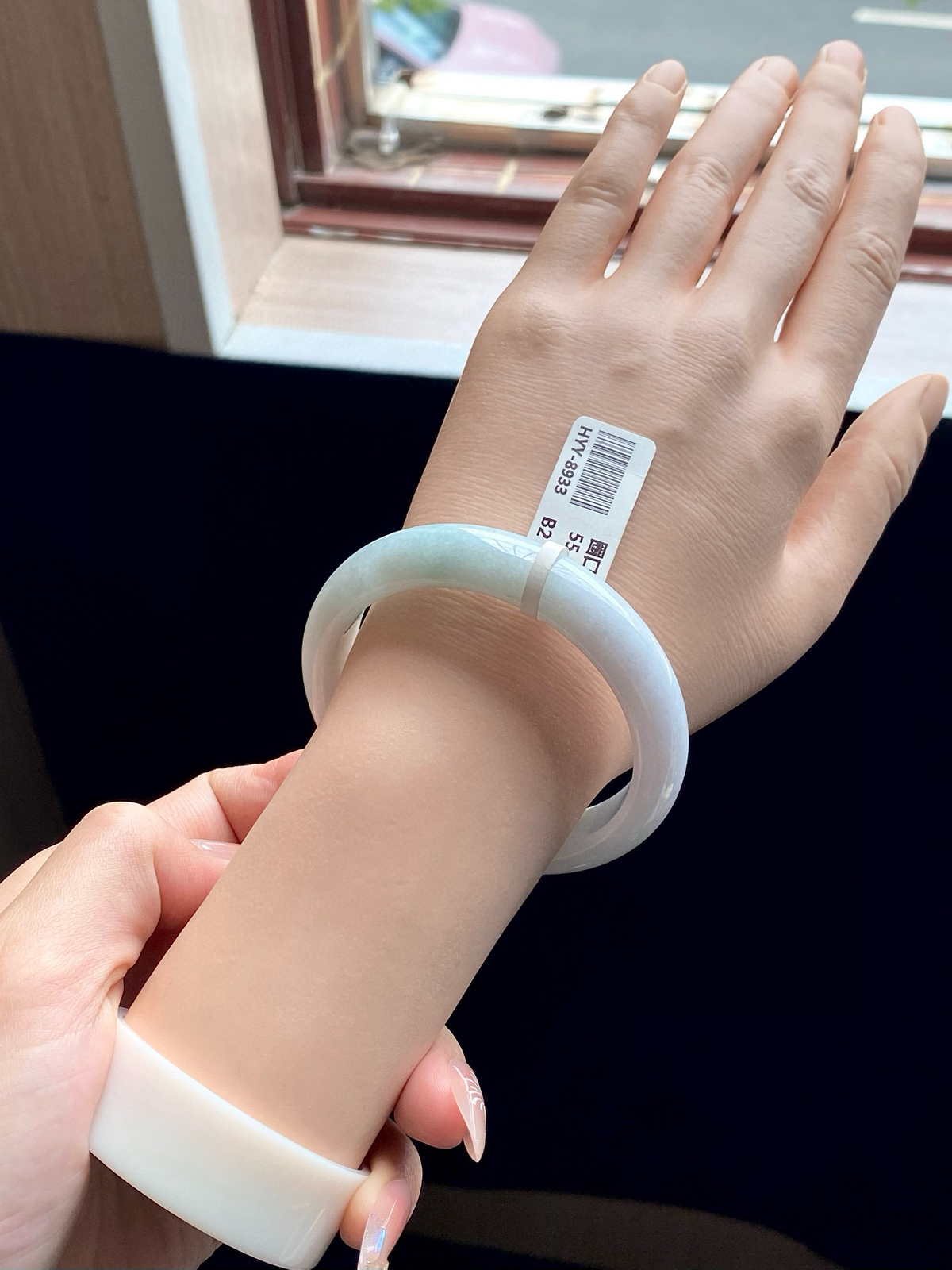 淡绿白月光正圈成品（无纹裂）

⭕️55.5-12.3-7.5