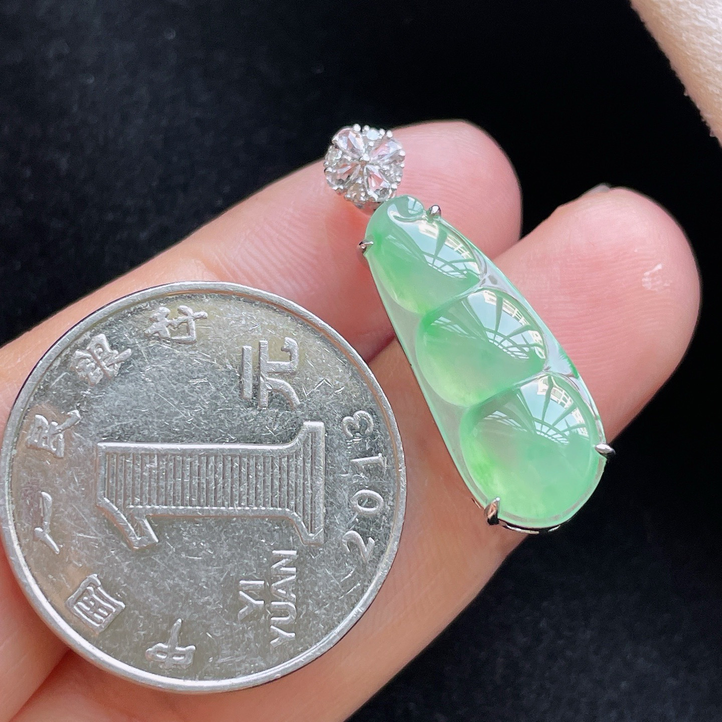 18K 冰种晴绿·福豆

裸23-9.4-3.2