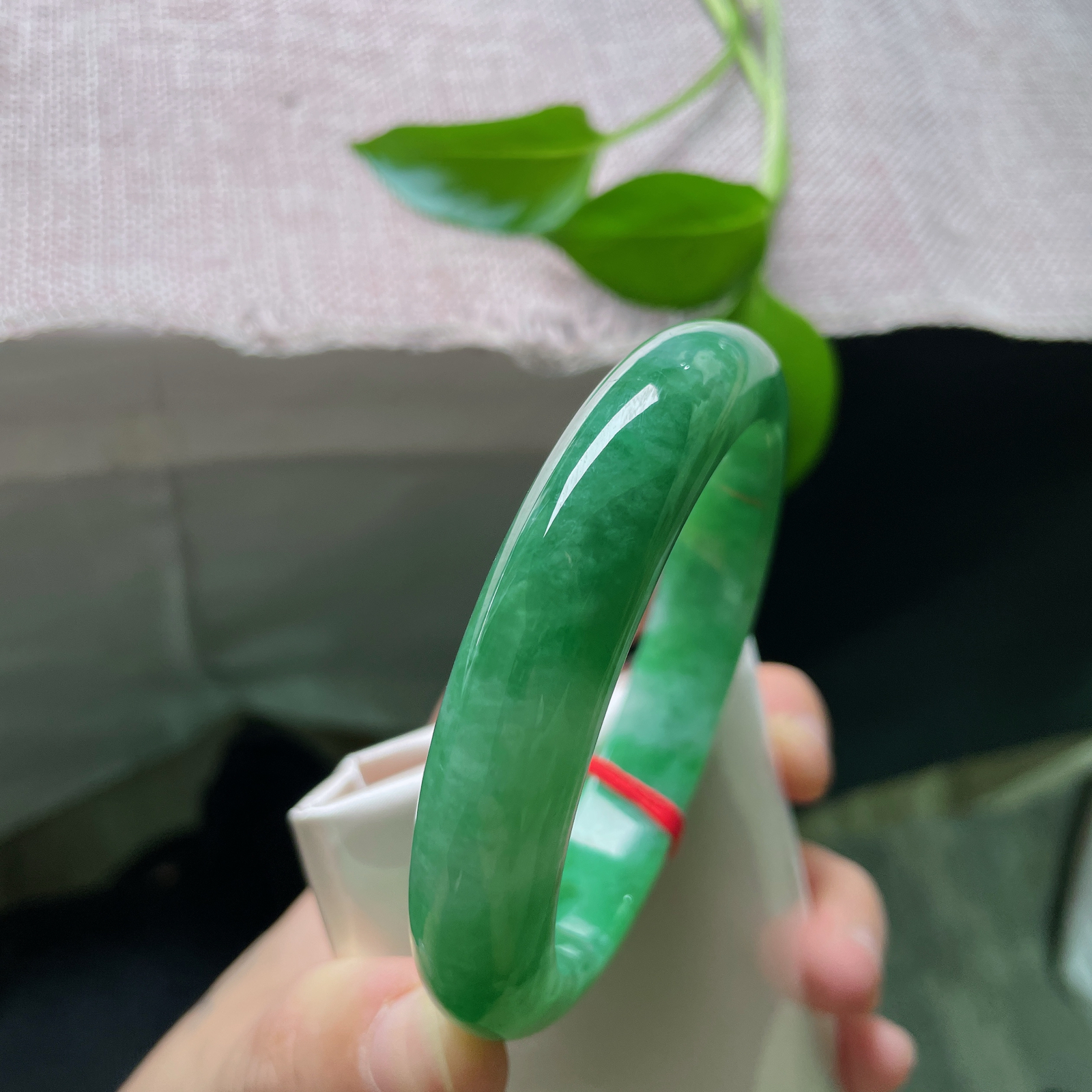 61.1/13.5/9.2，满绿正圈，大圈口，绿意流转。举手投足间，都是东方美学的温柔。皮纹