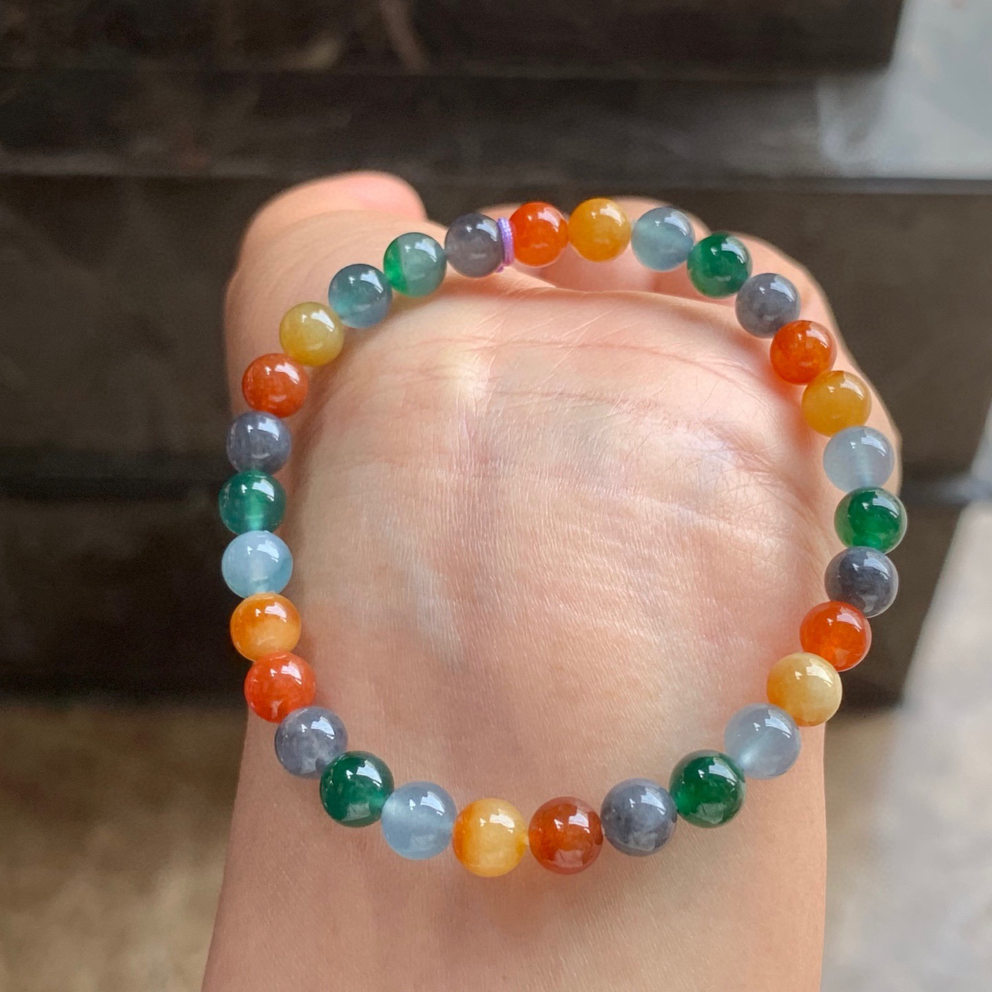 糖果珠子手串 颜色漂亮