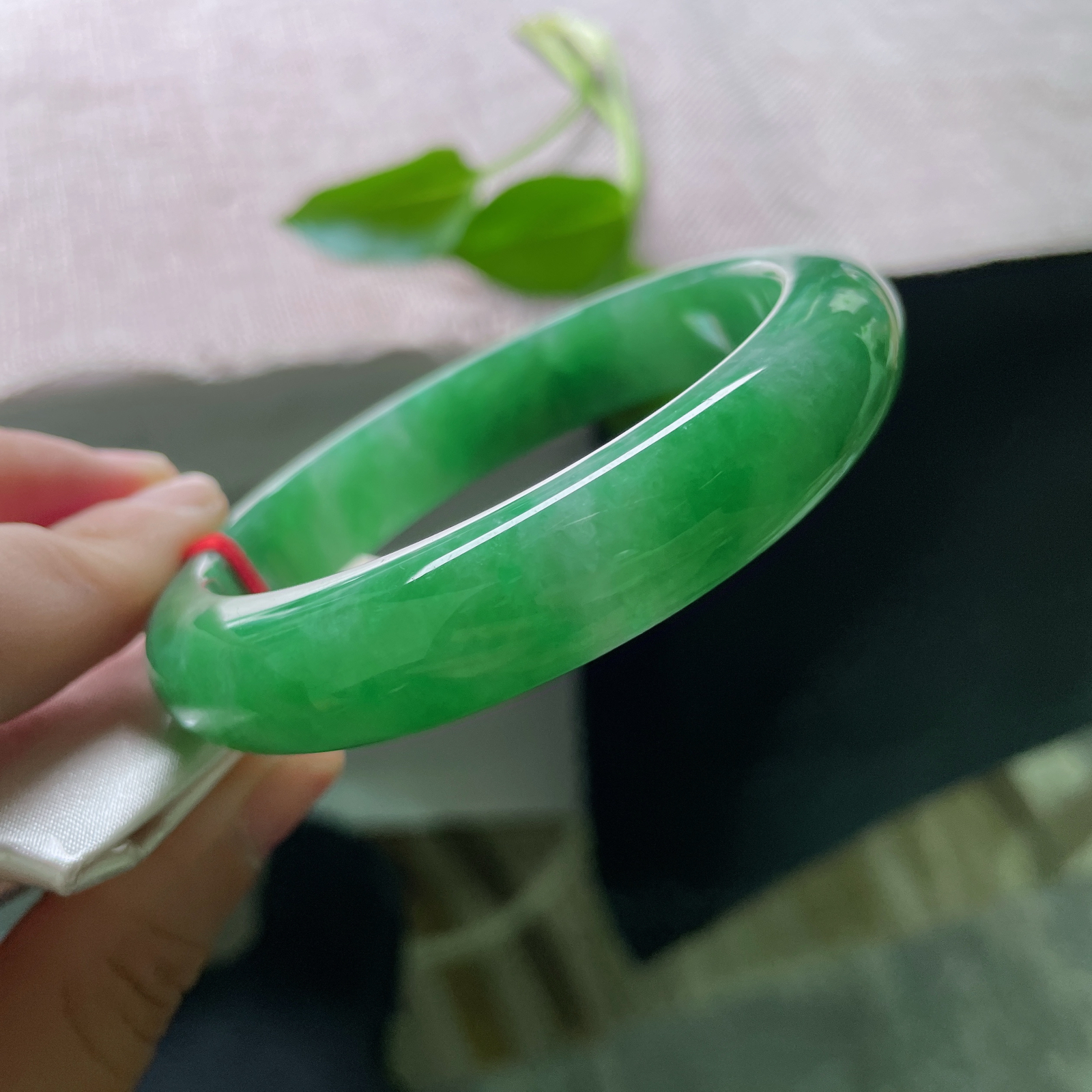 61.1/13.5/9.2，满绿正圈，大圈口，绿意流转。举手投足间，都是东方美学的温柔。皮纹