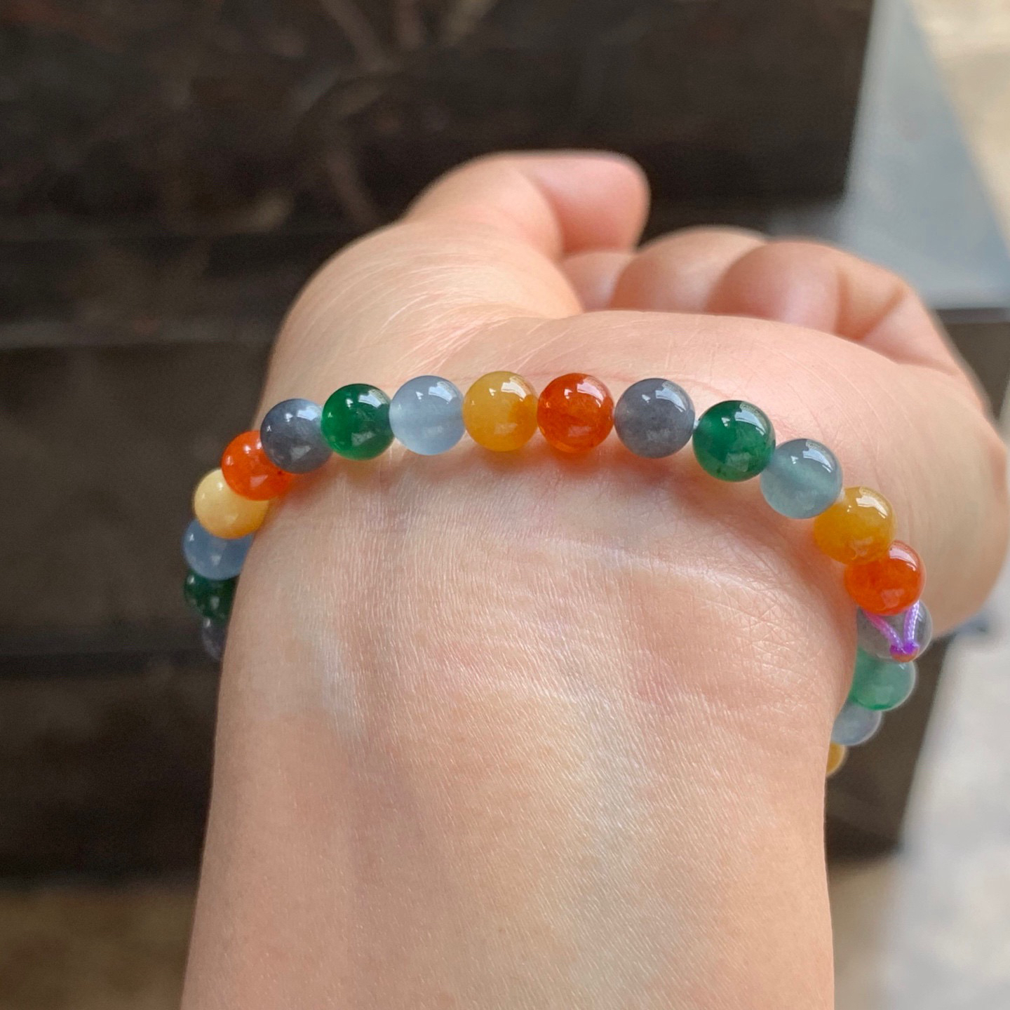 糖果珠子手串 颜色漂亮