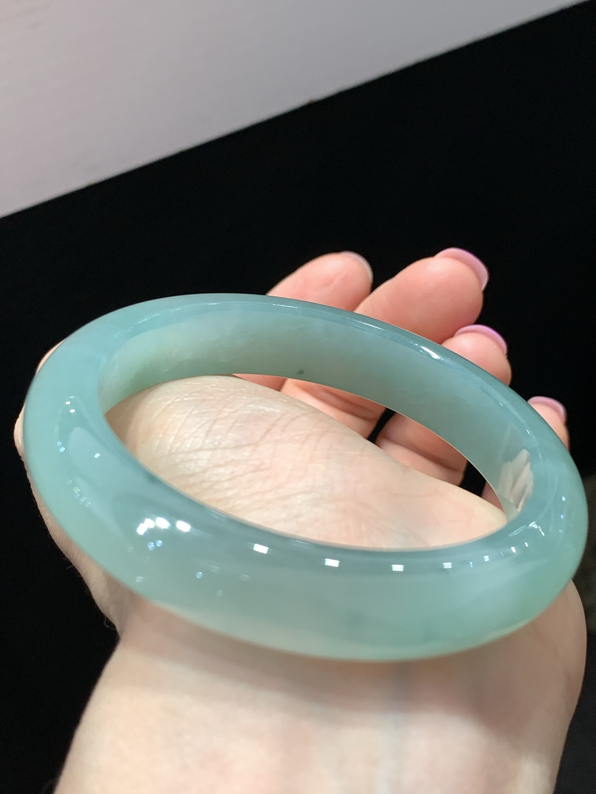 尺寸54.8/11.8/8.0，冰晴手镯
冰透水润 清新甜美