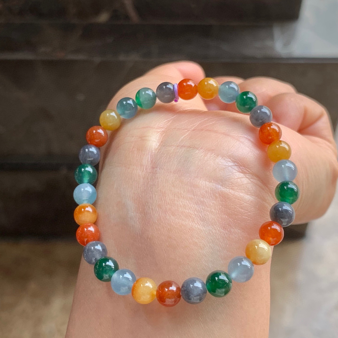 糖果珠子手串 颜色漂亮