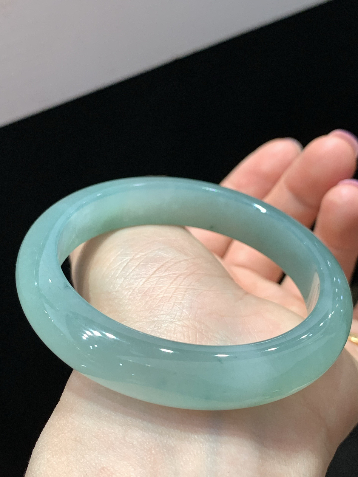 尺寸54.8/11.8/8.0，冰晴手镯
冰透水润 清新甜美