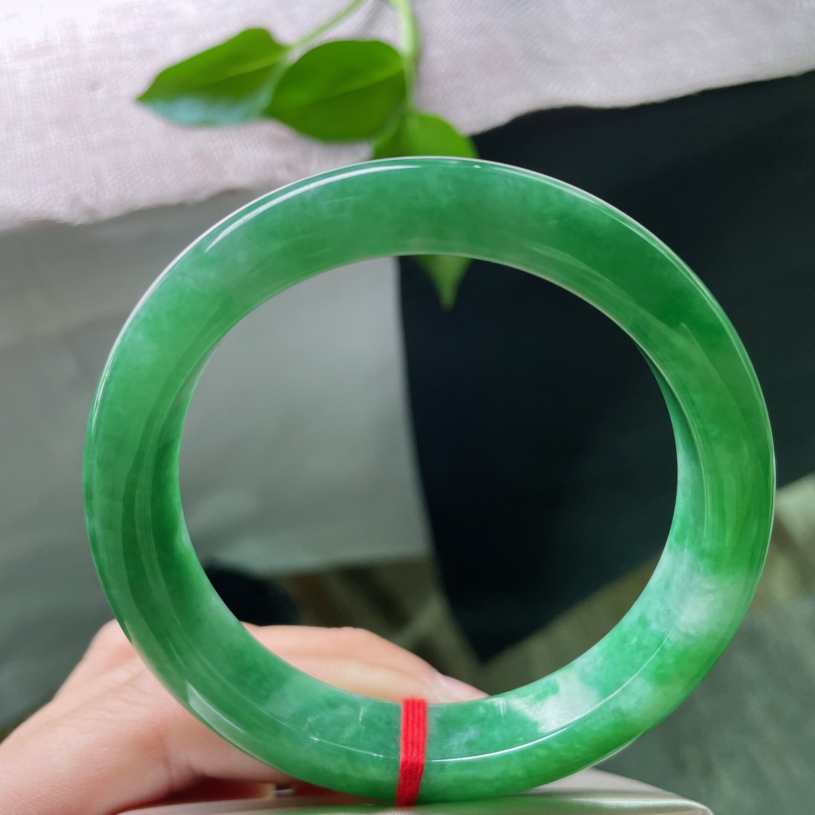 61.1/13.5/9.2，满绿正圈，大圈口，绿意流转。举手投足间，都是东方美学的温柔。皮纹