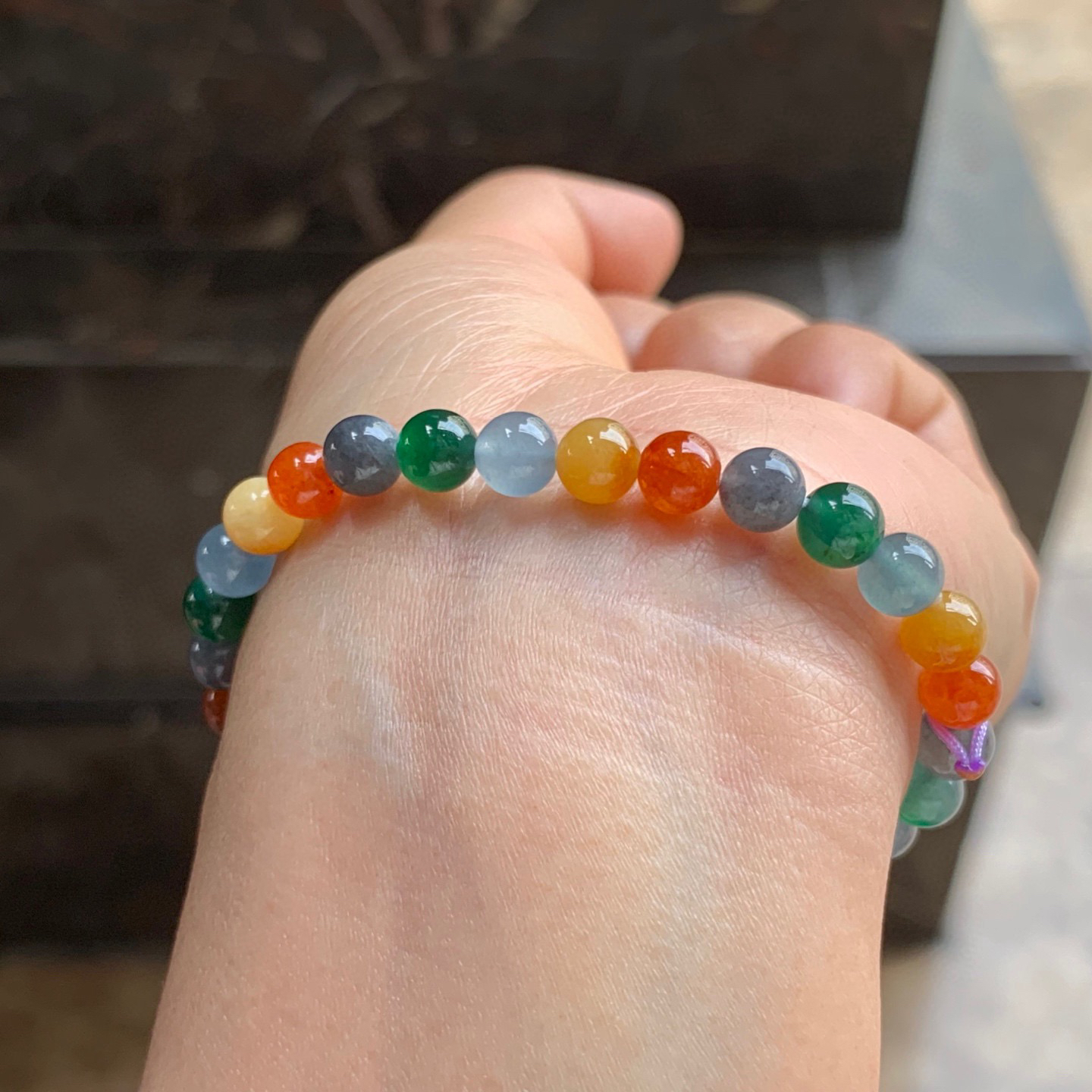 糖果珠子手串 颜色漂亮