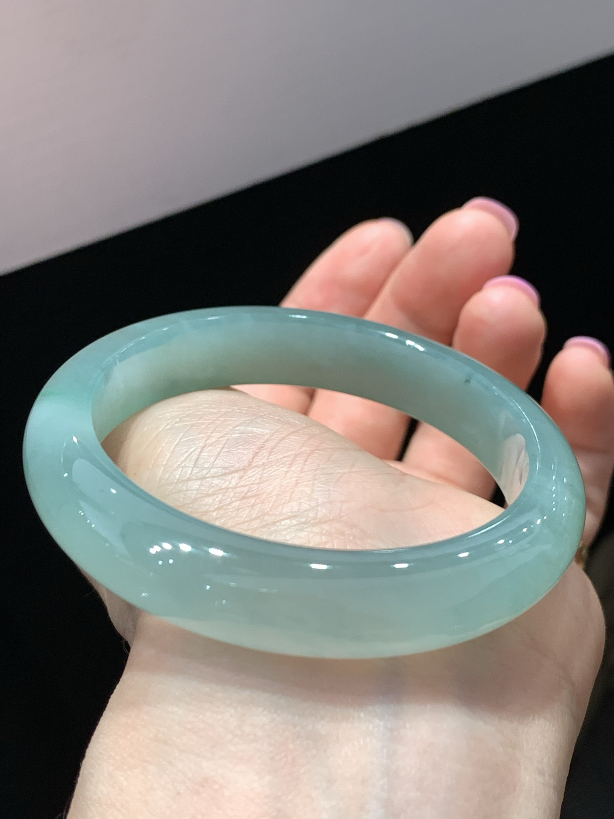 尺寸54.8/11.8/8.0，冰晴手镯
冰透水润 清新甜美