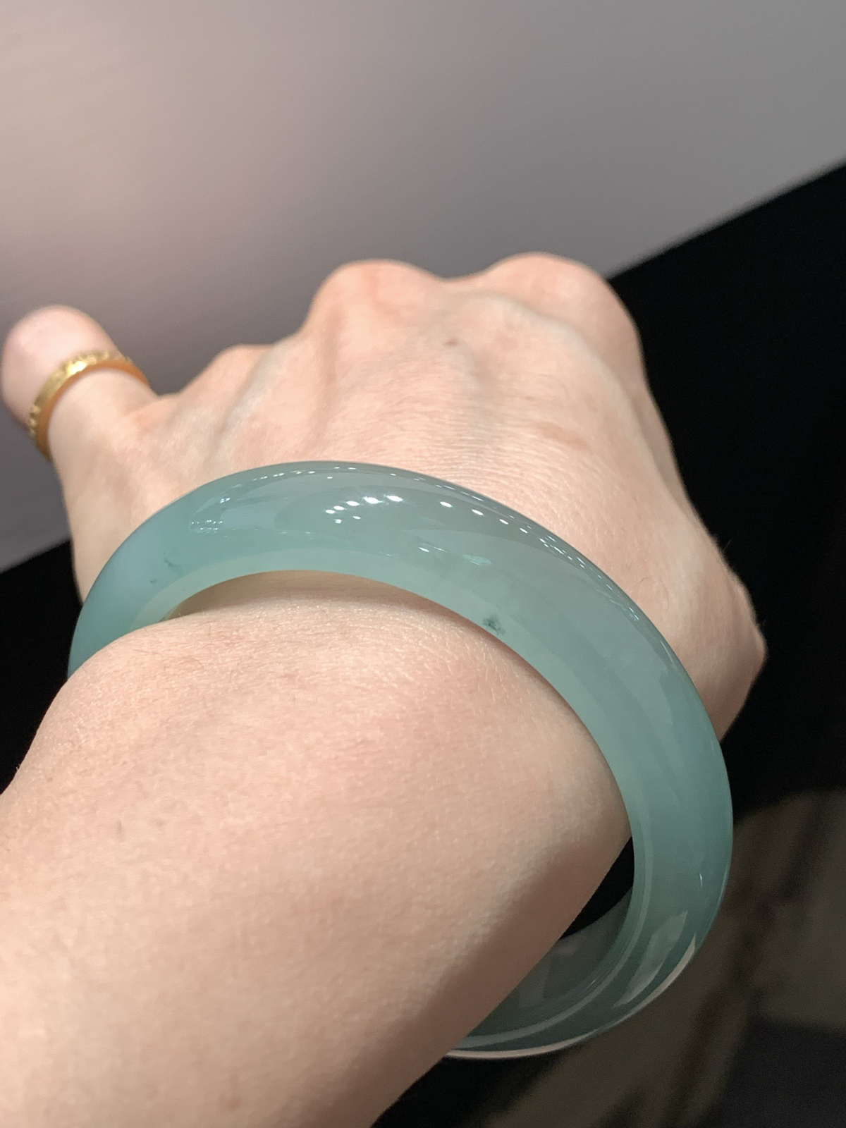 尺寸54.8/11.8/8.0，冰晴手镯
冰透水润 清新甜美