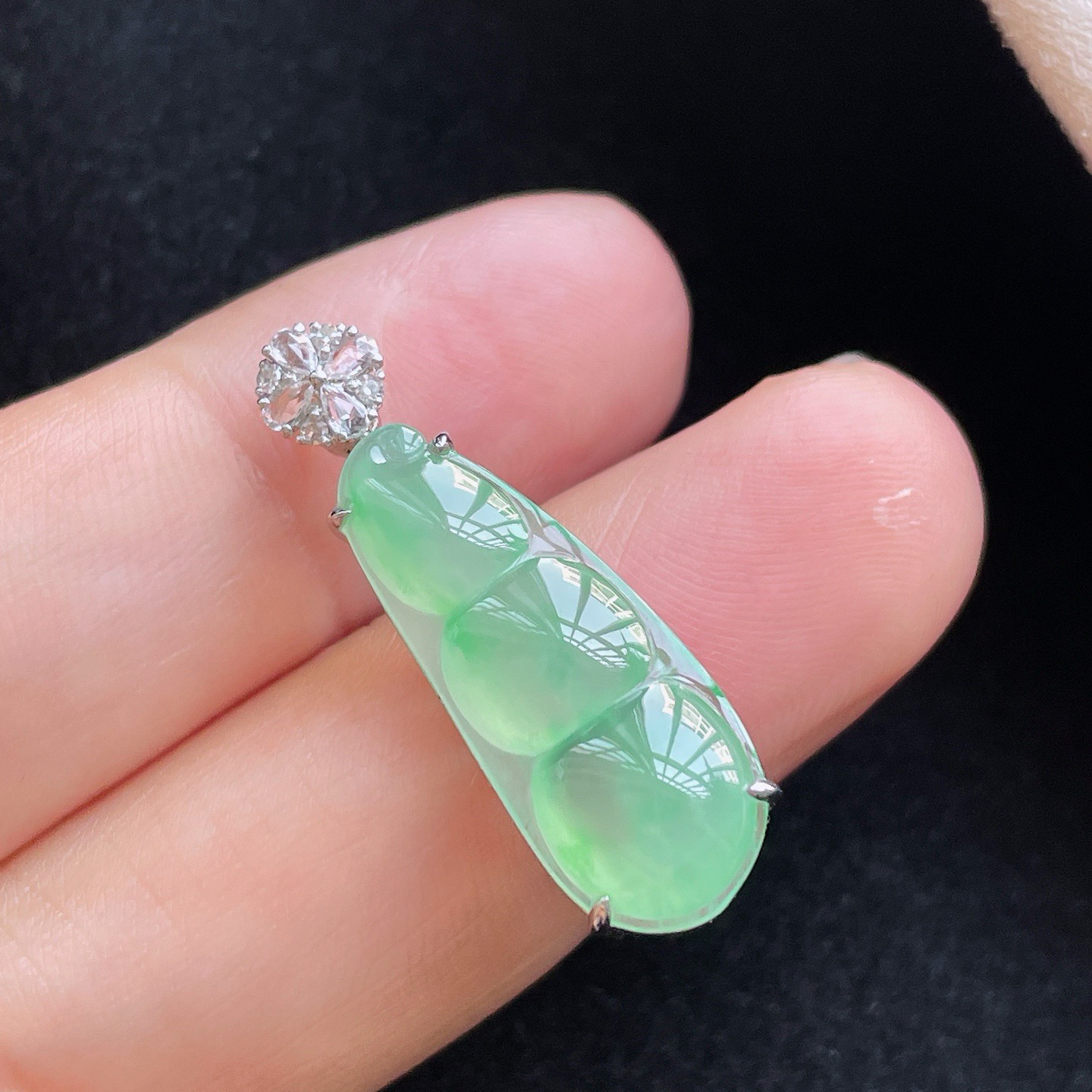 18K 冰种晴绿·福豆

裸23-9.4-3.2