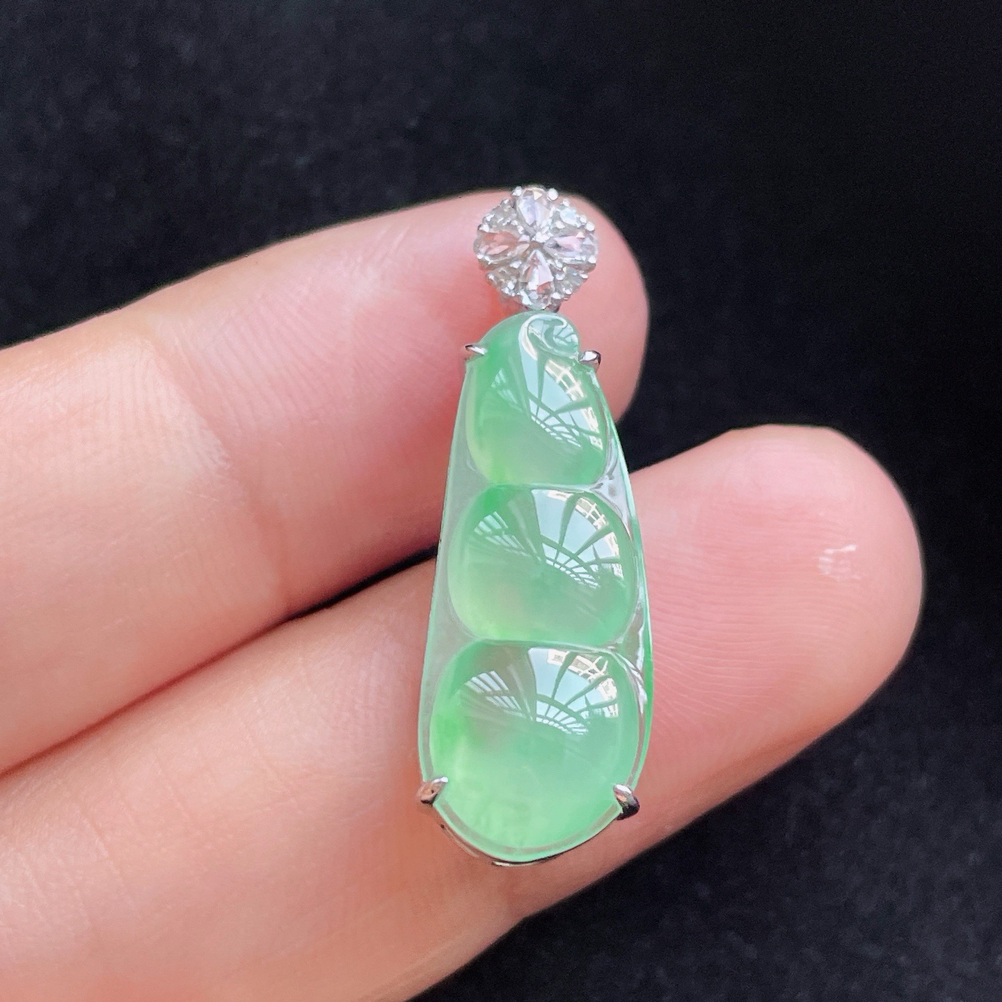 18K 冰种晴绿·福豆

裸23-9.4-3.2