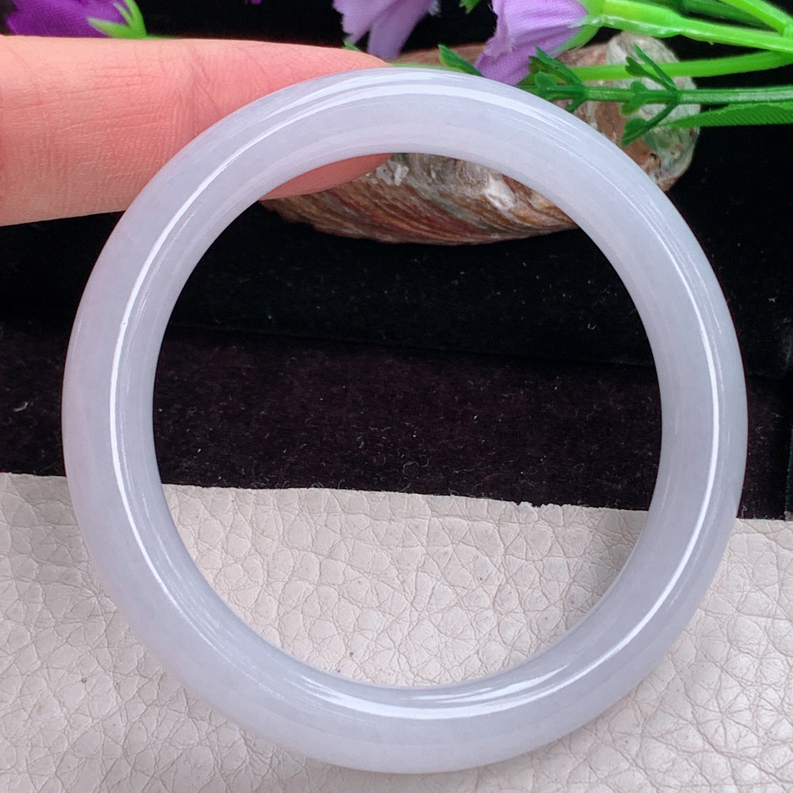 yh小圈口53*9.8*8.3美人镯 天然缅甸翡翠手镯纯美圆条正圈玉镯子