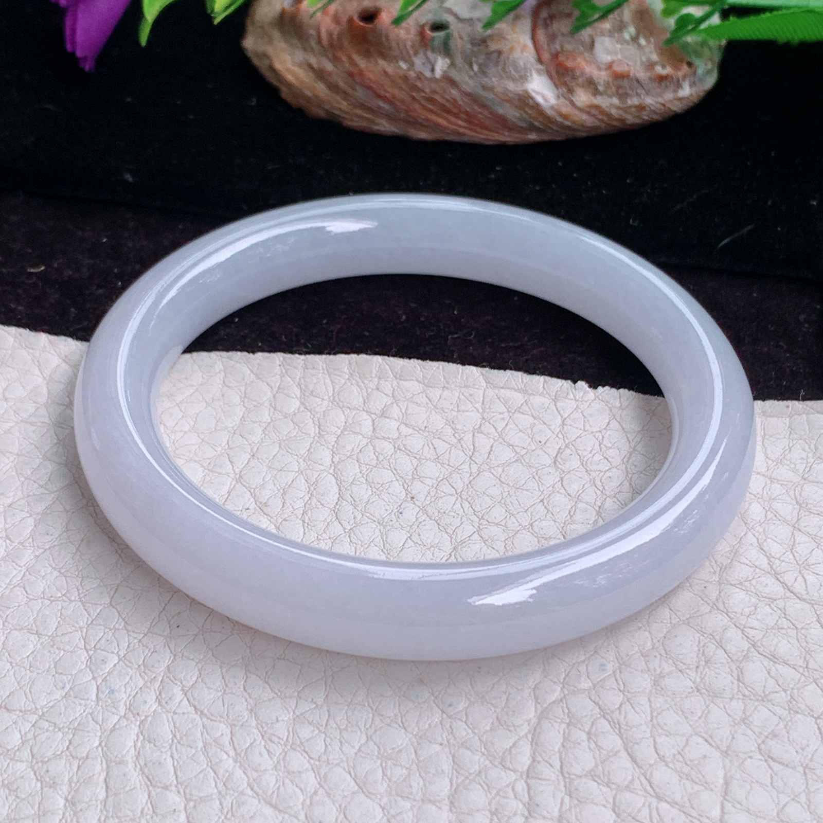 yh小圈口53*9.8*8.3美人镯 天然缅甸翡翠手镯纯美圆条正圈玉镯子