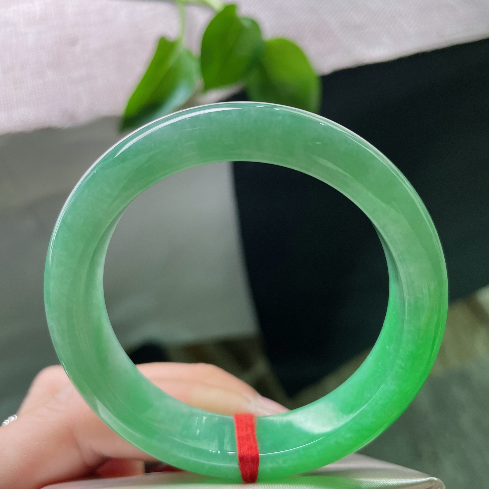 52.5/12.5/8.5，满绿正圈，方寸之间，凝翠千年。倾国又倾城，无纹裂