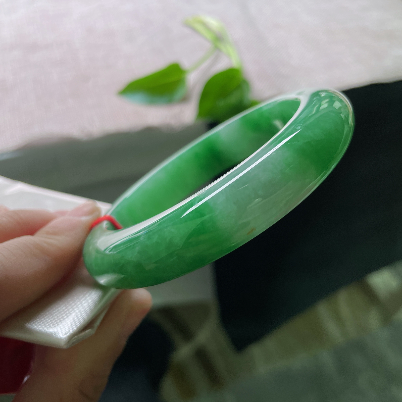 61.1/13.8/10.5，满绿正圈，大圈口，如深潭碧波，静水深流。洒金招财进宝。皮纹，