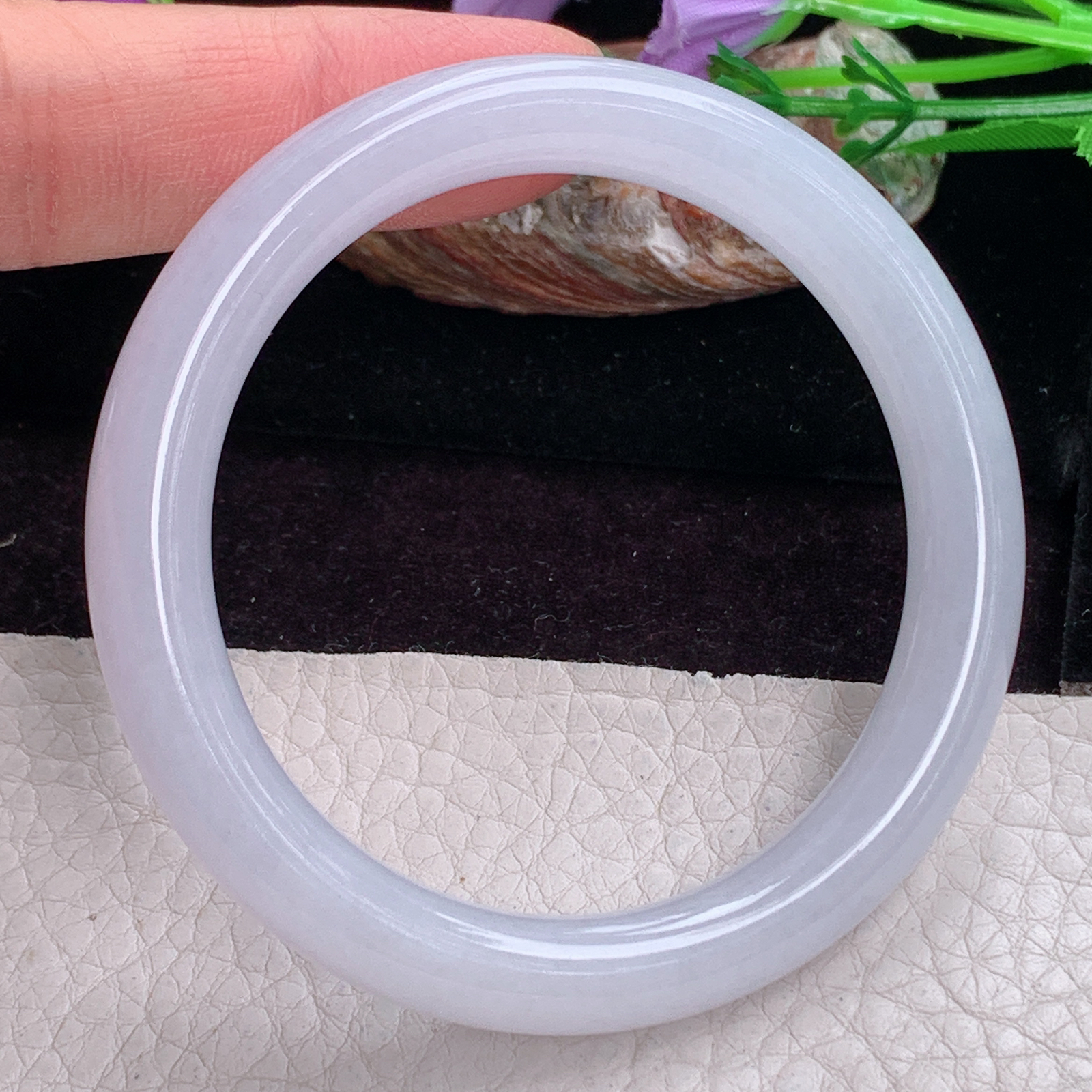 yh小圈口53*9.8*8.3美人镯 天然缅甸翡翠手镯纯美圆条正圈玉镯子