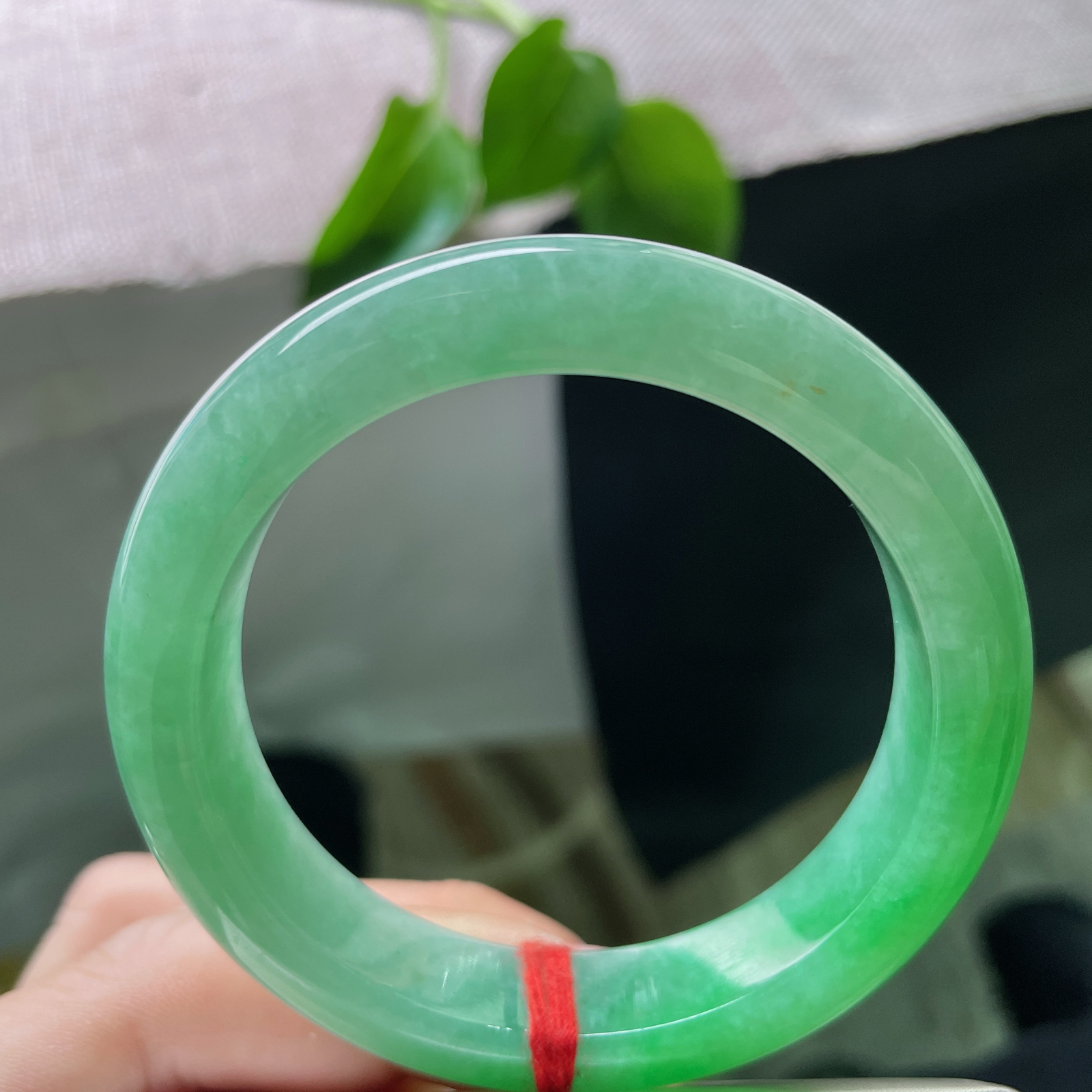 52.6/12.6/8.6，满绿正圈，是皇冠上的明珠，雍容华贵，娇媚多姿。无纹裂